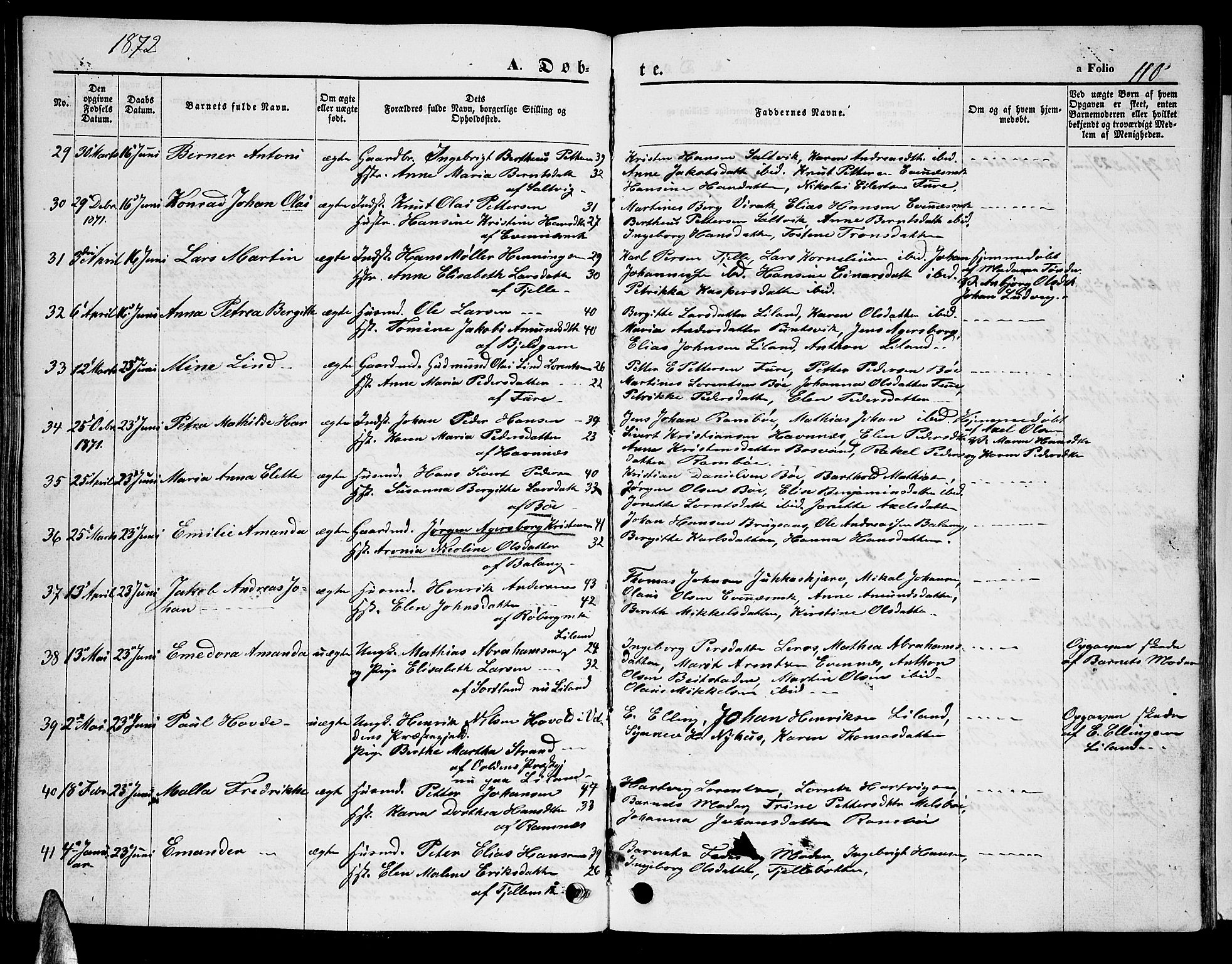 Ministerialprotokoller, klokkerbøker og fødselsregistre - Nordland, AV/SAT-A-1459/863/L0912: Klokkerbok nr. 863C02, 1858-1876, s. 110