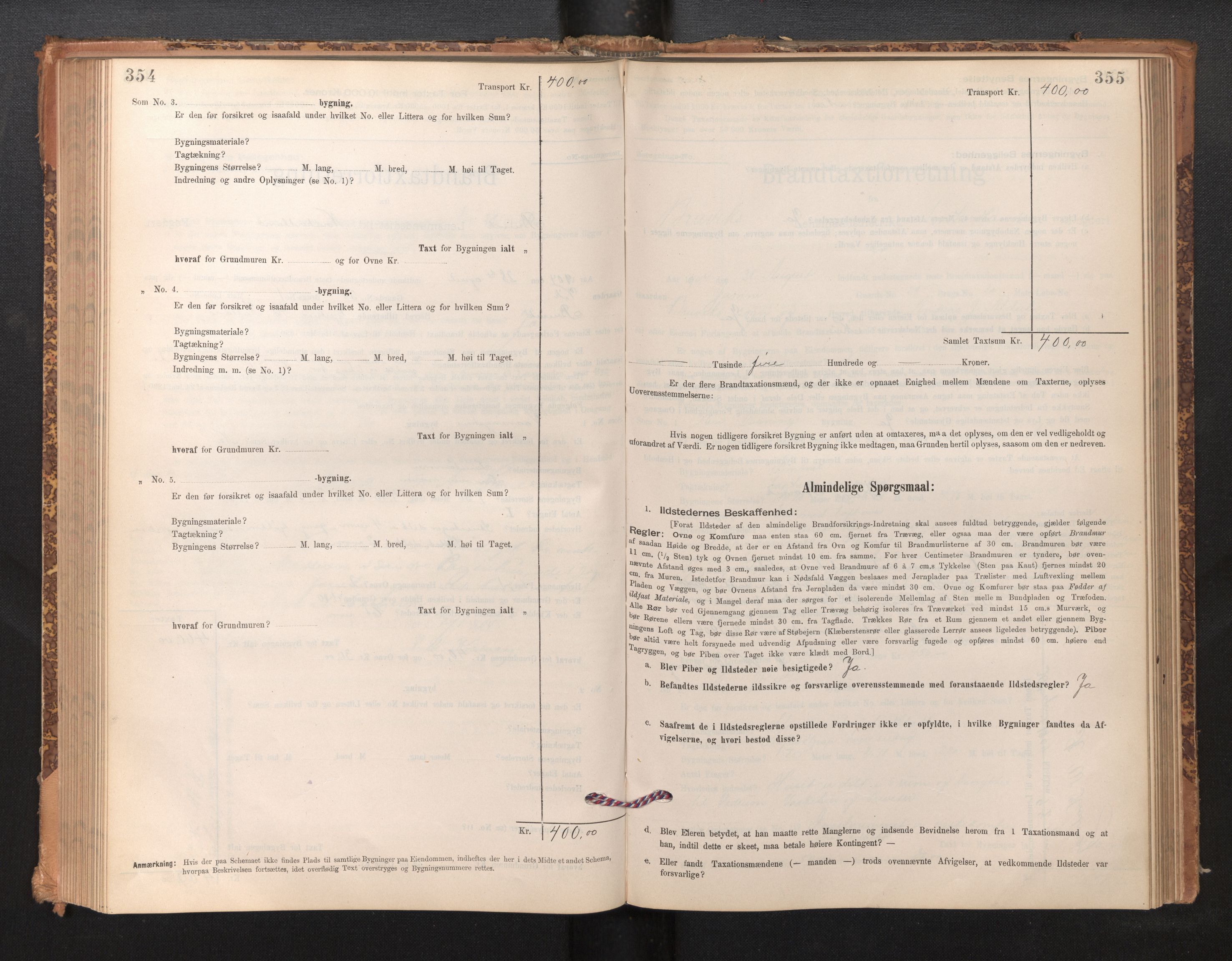 Lensmannen i Bruvik, SAB/A-31301/0012/L0006: Branntakstprotokoll, skjematakst, 1894-1906, s. 354-355