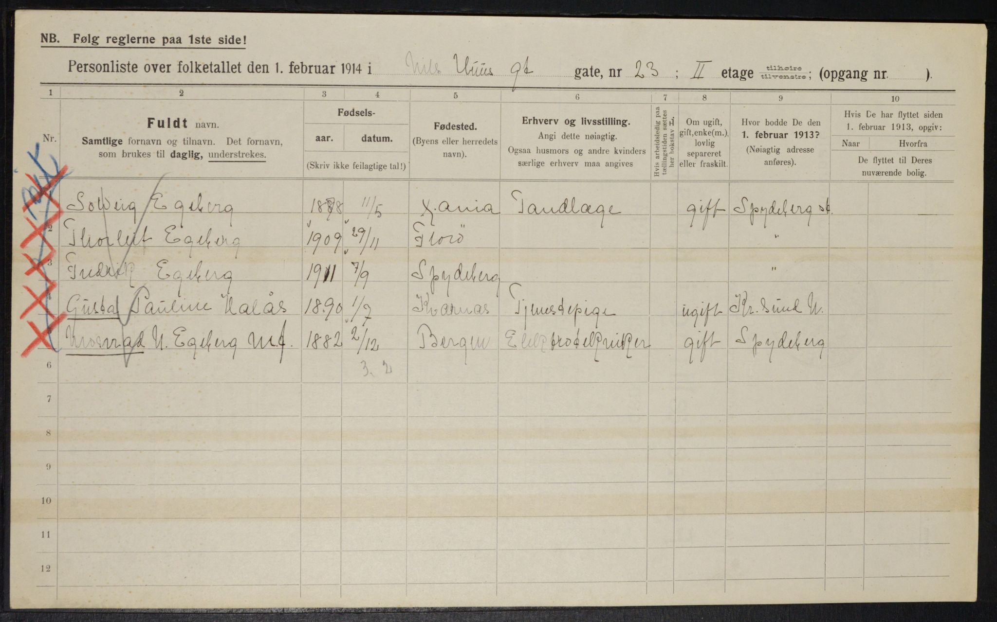 OBA, Kommunal folketelling 1.2.1914 for Kristiania, 1914, s. 71139