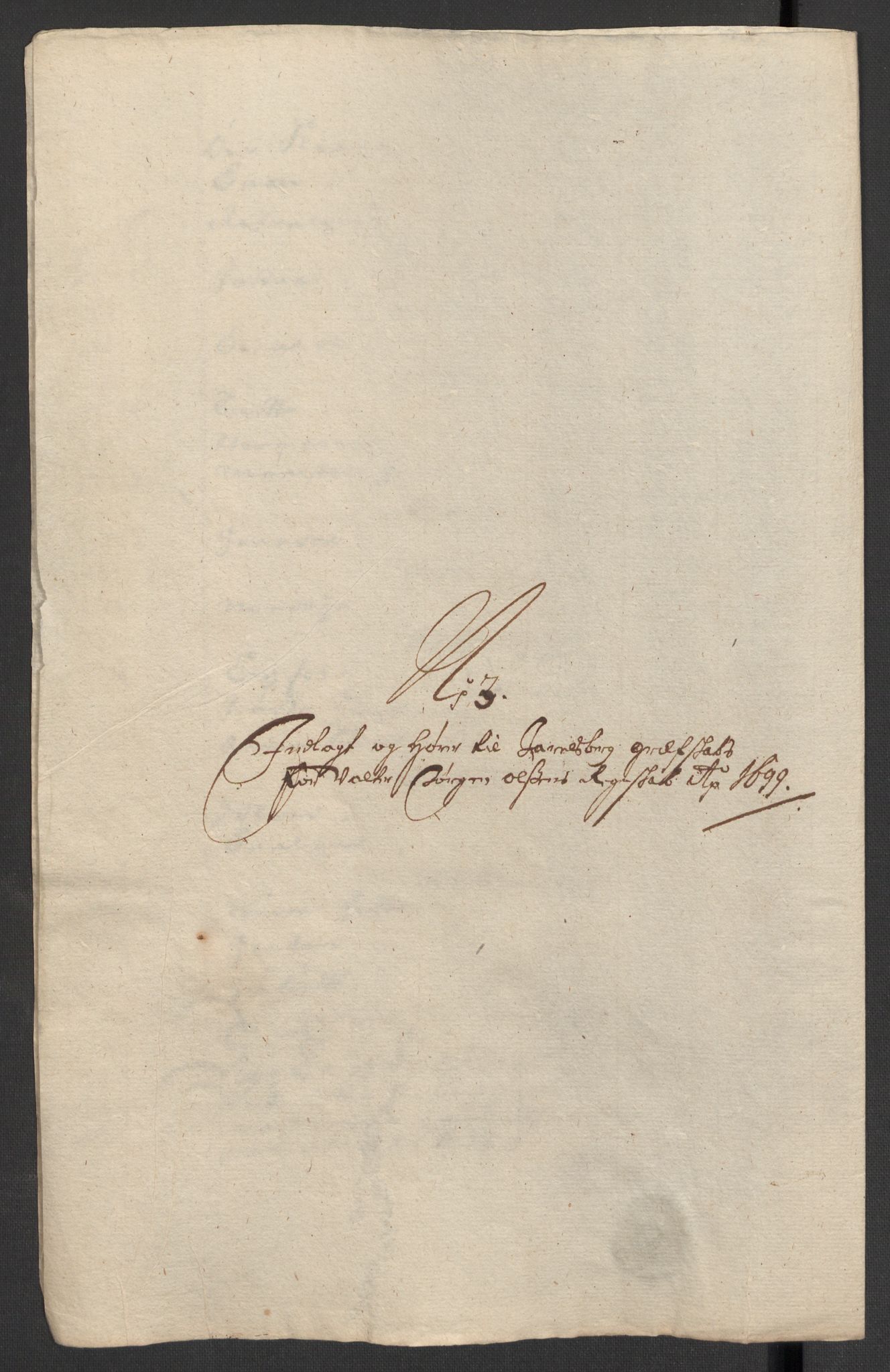 Rentekammeret inntil 1814, Reviderte regnskaper, Fogderegnskap, RA/EA-4092/R32/L1868: Fogderegnskap Jarlsberg grevskap, 1697-1699, s. 271