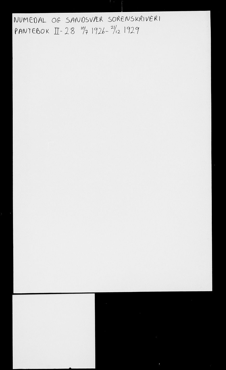 Numedal og Sandsvær sorenskriveri, AV/SAKO-A-128/G/Ga/Gab/L0028: Pantebok nr. II 28, 1926-1929