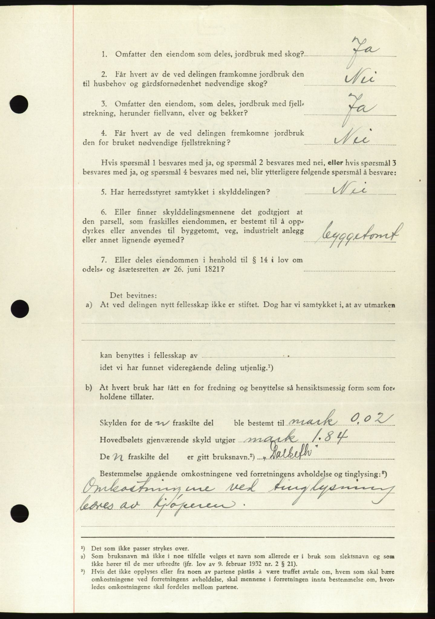 Søre Sunnmøre sorenskriveri, AV/SAT-A-4122/1/2/2C/L0083: Pantebok nr. 9A, 1948-1949, Dagboknr: 1844/1948