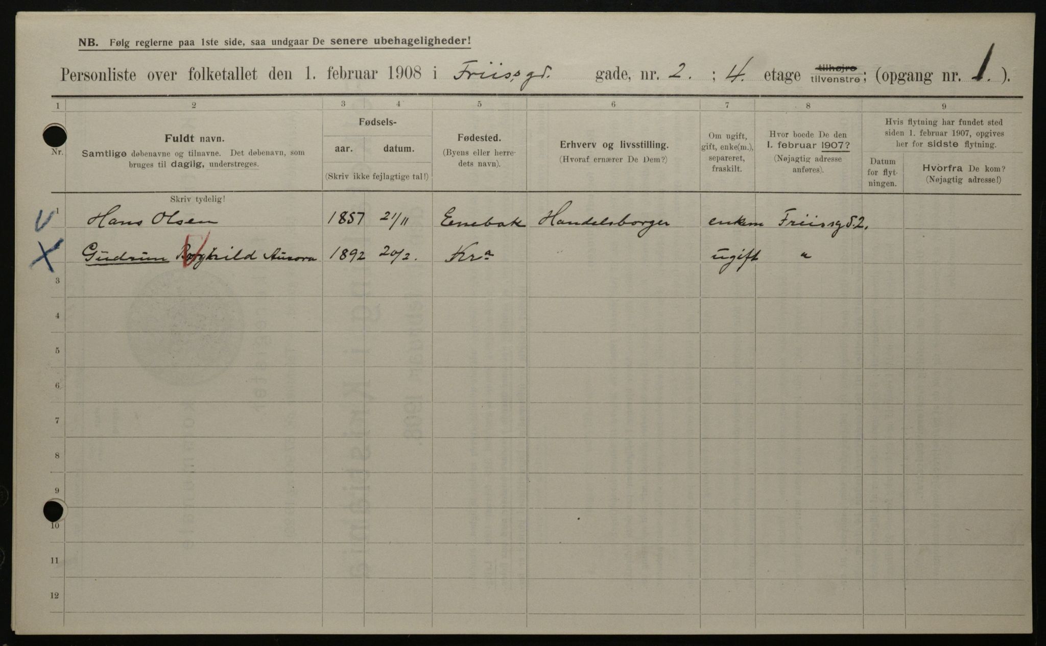 OBA, Kommunal folketelling 1.2.1908 for Kristiania kjøpstad, 1908, s. 24239