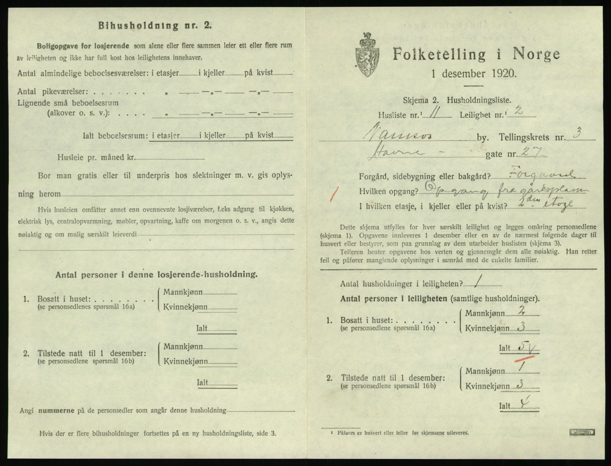 SAT, Folketelling 1920 for 1703 Namsos ladested, 1920, s. 1165