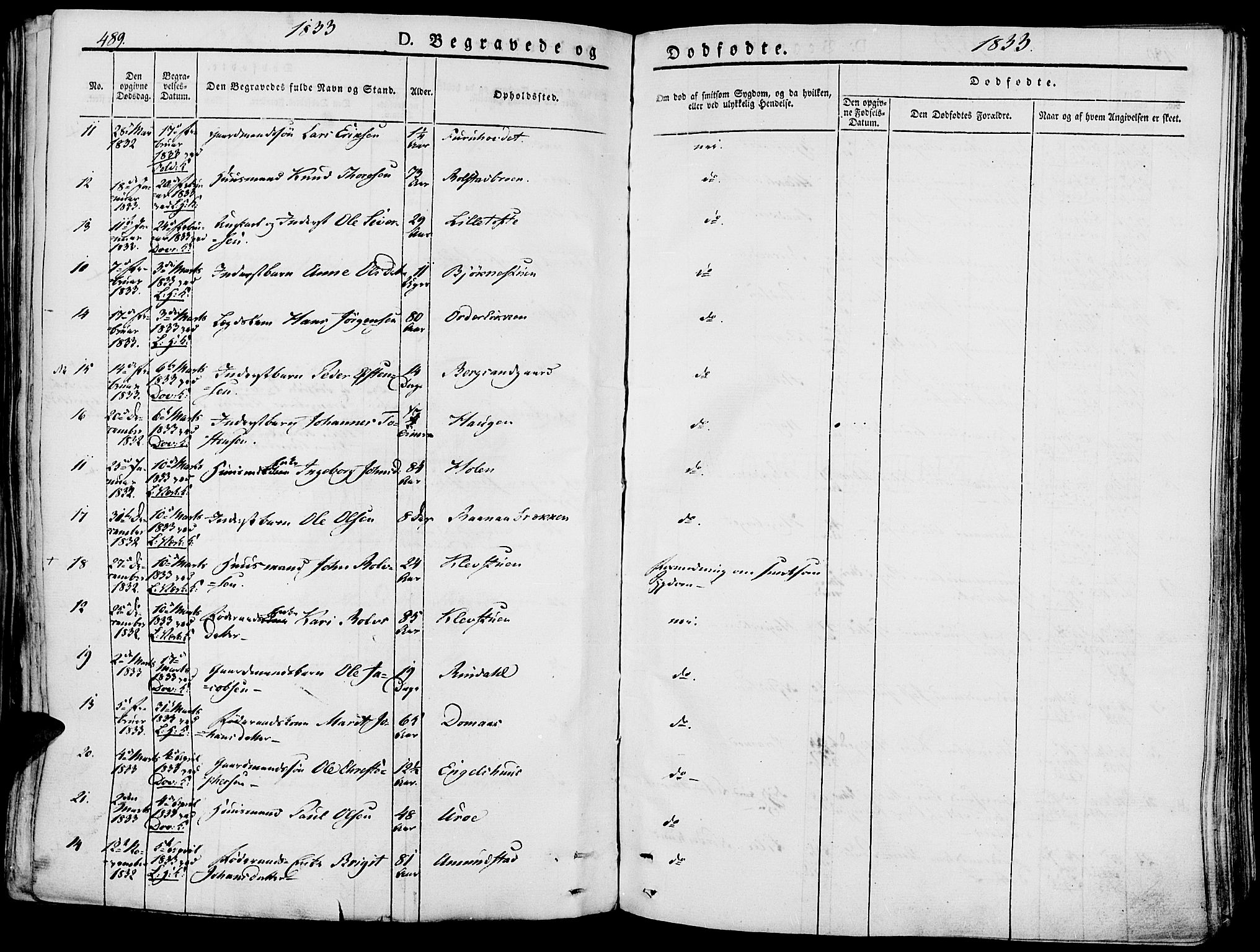 Lesja prestekontor, SAH/PREST-068/H/Ha/Haa/L0005: Ministerialbok nr. 5, 1830-1842, s. 489