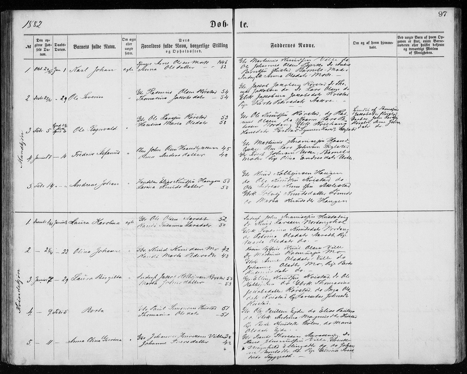 Ministerialprotokoller, klokkerbøker og fødselsregistre - Møre og Romsdal, SAT/A-1454/515/L0214: Klokkerbok nr. 515C01, 1865-1883, s. 97