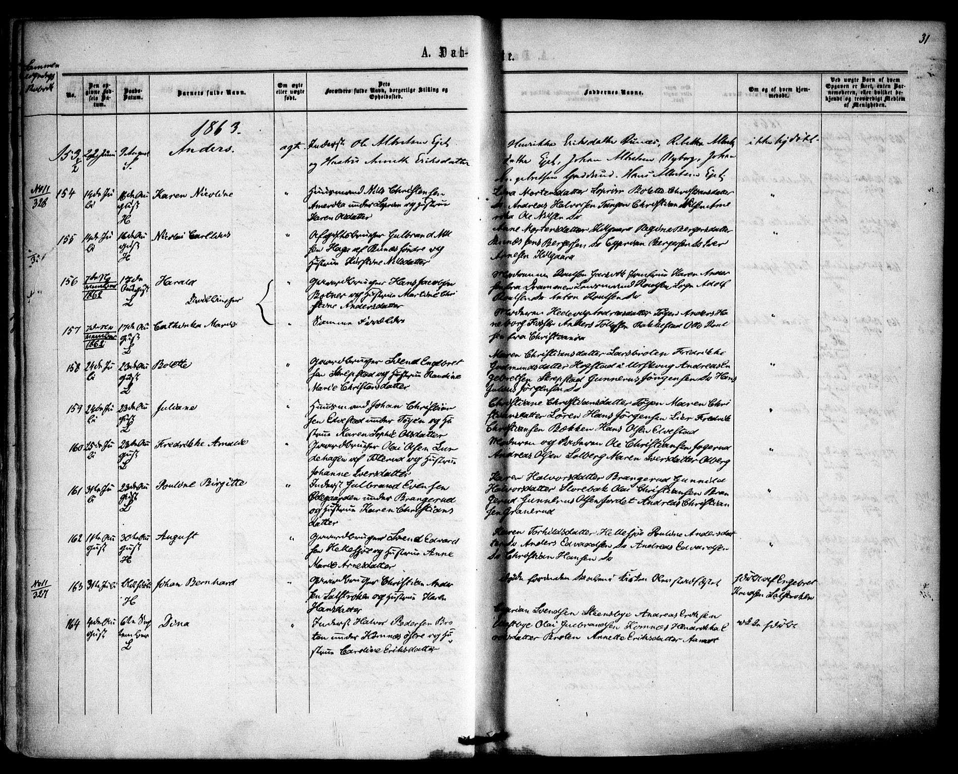 Høland prestekontor Kirkebøker, AV/SAO-A-10346a/F/Fa/L0011: Ministerialbok nr. I 11, 1862-1869, s. 31