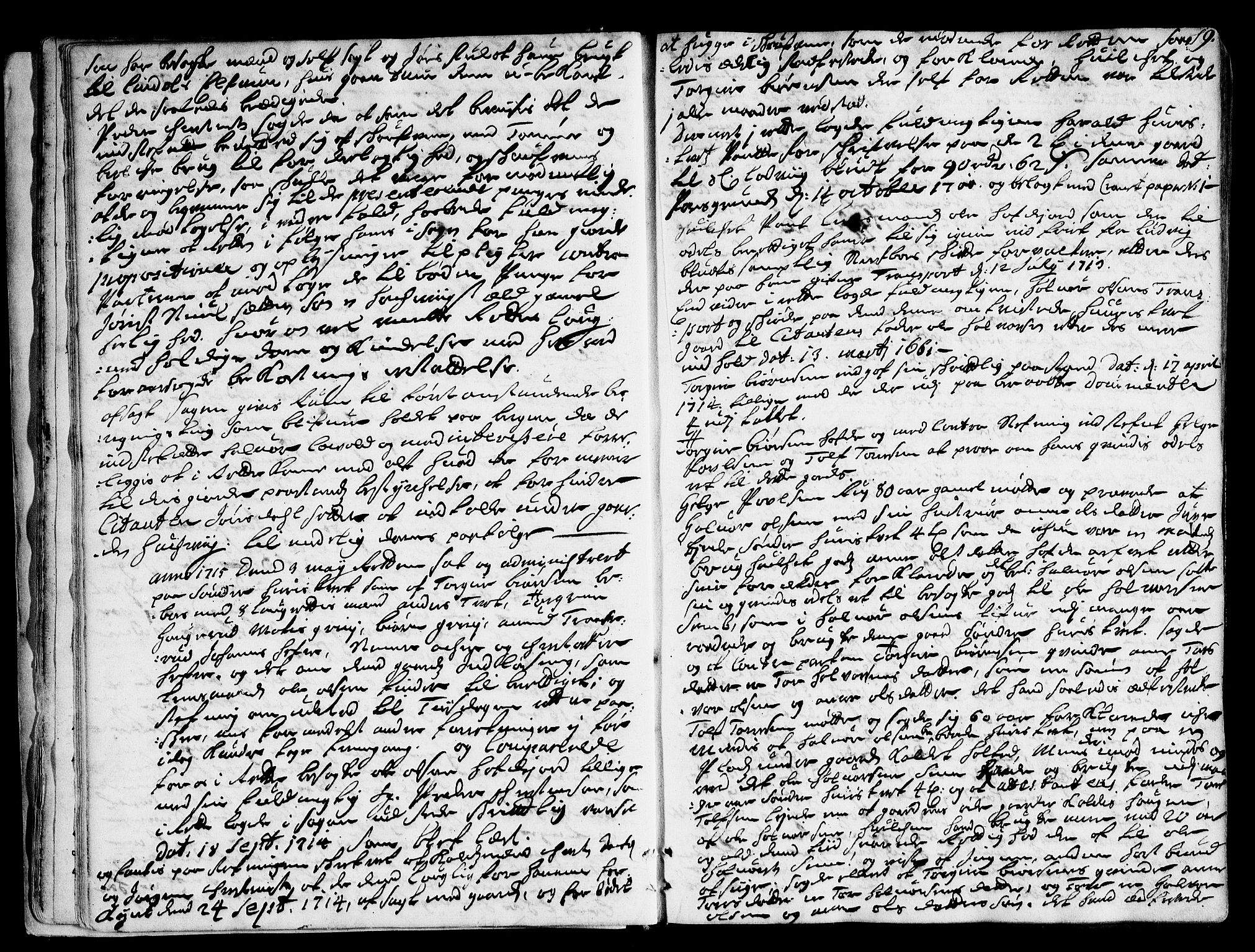 Nedre Telemark sorenskriveri, AV/SAKO-A-135/F/Fa/L0008: Tingbok, 1715-1718, s. 19
