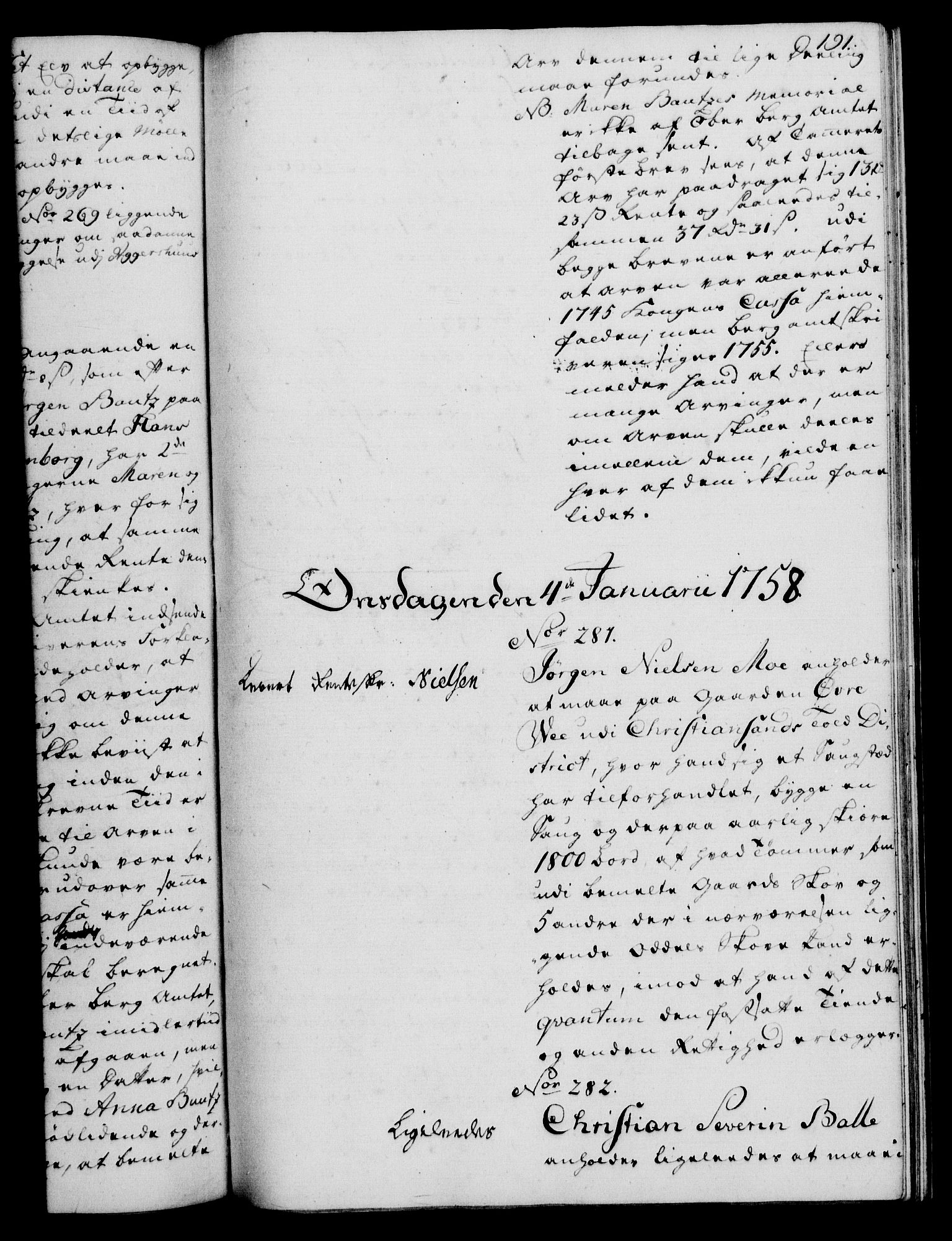 Rentekammeret, Kammerkanselliet, RA/EA-3111/G/Gh/Gha/L0034: Norsk ekstraktmemorialprotokoll (merket RK 53.79), 1756-1759, s. 191