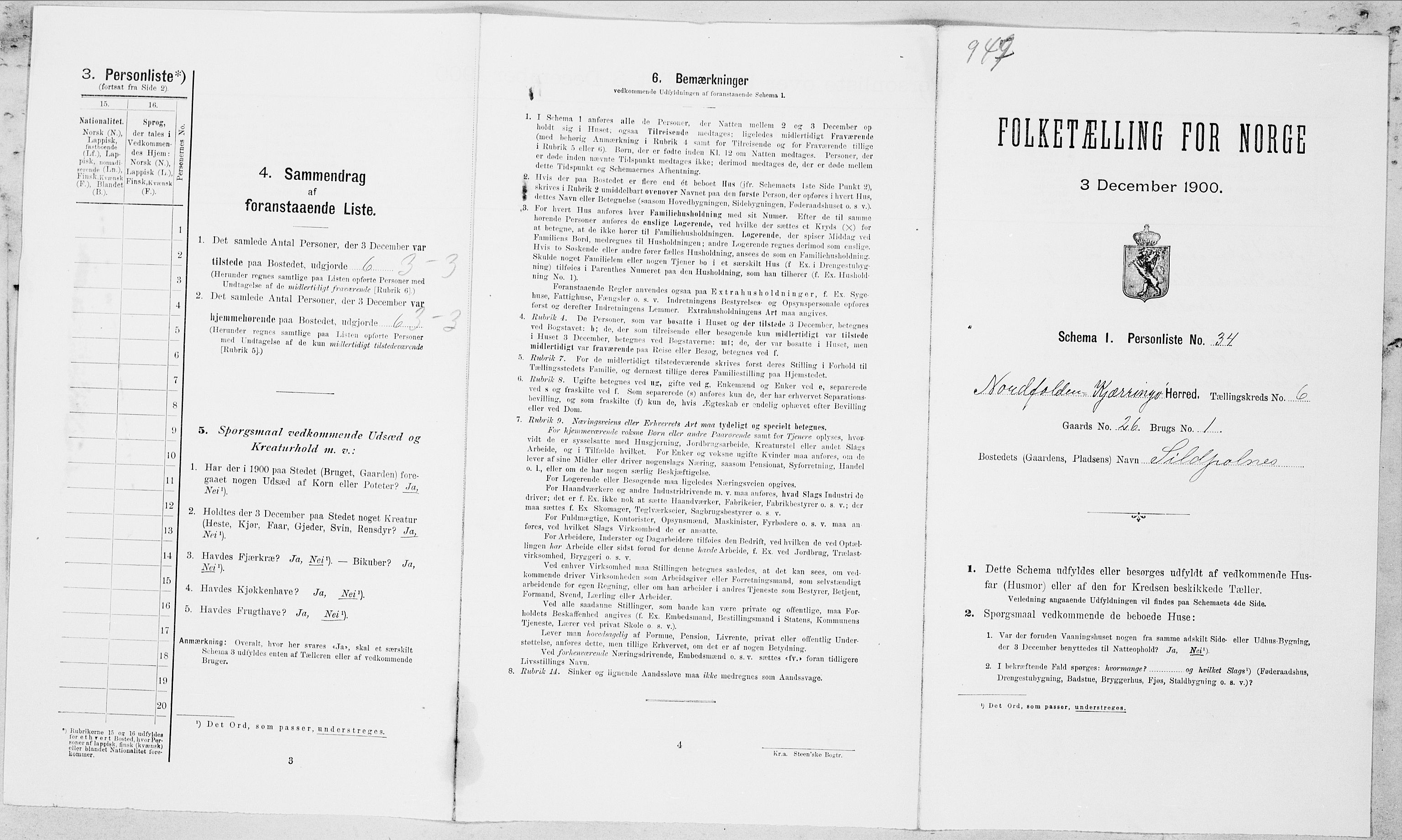 SAT, Folketelling 1900 for 1846 Nordfold-Kjerringøy herred, 1900, s. 636