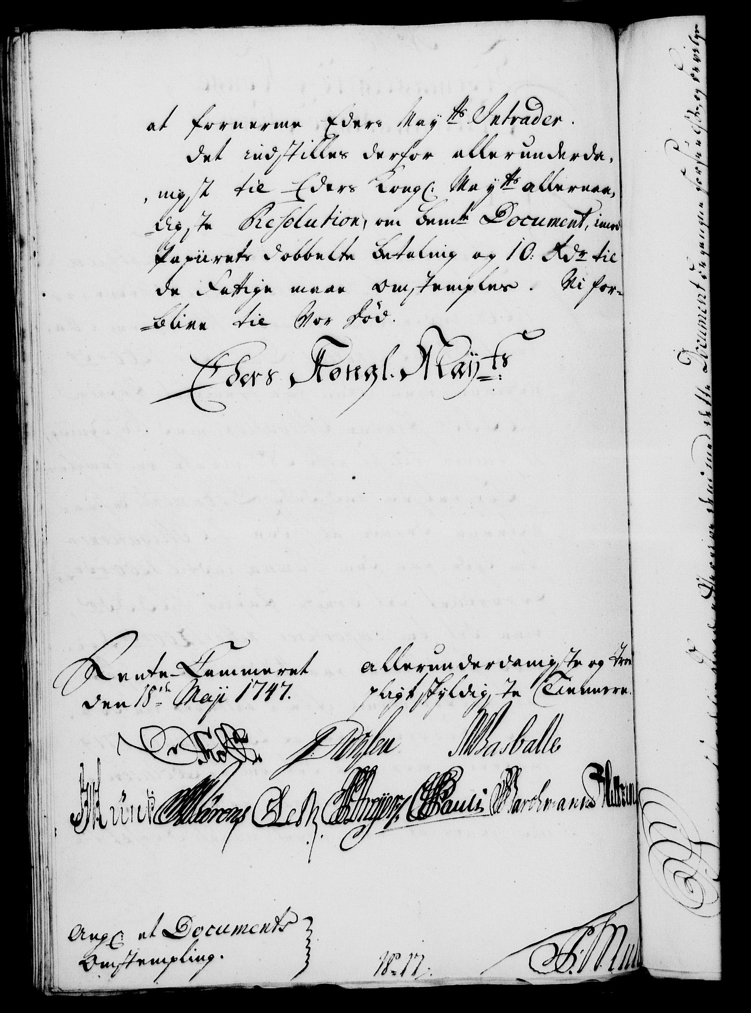 Rentekammeret, Kammerkanselliet, RA/EA-3111/G/Gf/Gfa/L0029: Norsk relasjons- og resolusjonsprotokoll (merket RK 52.29), 1746-1747, s. 346