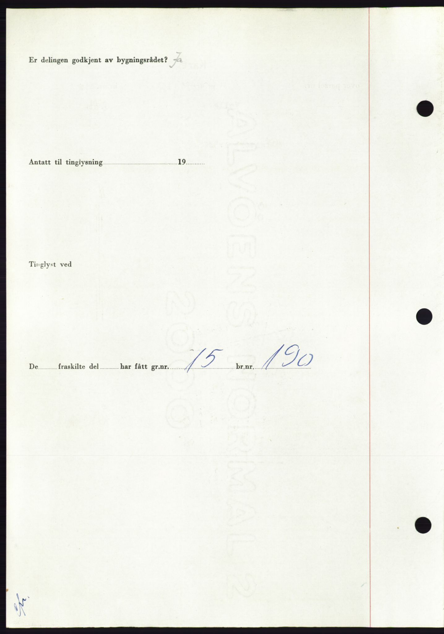 Søre Sunnmøre sorenskriveri, AV/SAT-A-4122/1/2/2C/L0090: Pantebok nr. 16A, 1951-1951, Dagboknr: 1891/1951