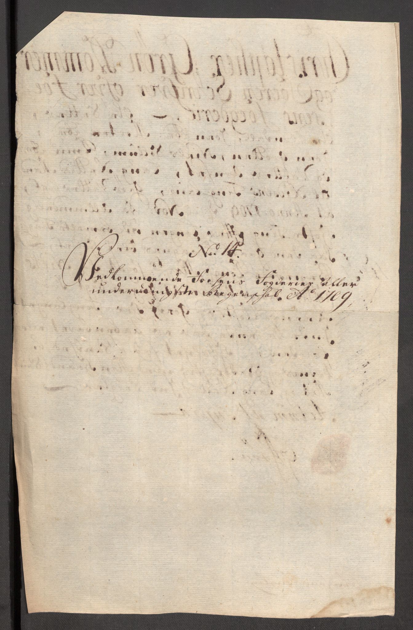 Rentekammeret inntil 1814, Reviderte regnskaper, Fogderegnskap, RA/EA-4092/R57/L3858: Fogderegnskap Fosen, 1708-1709, s. 305