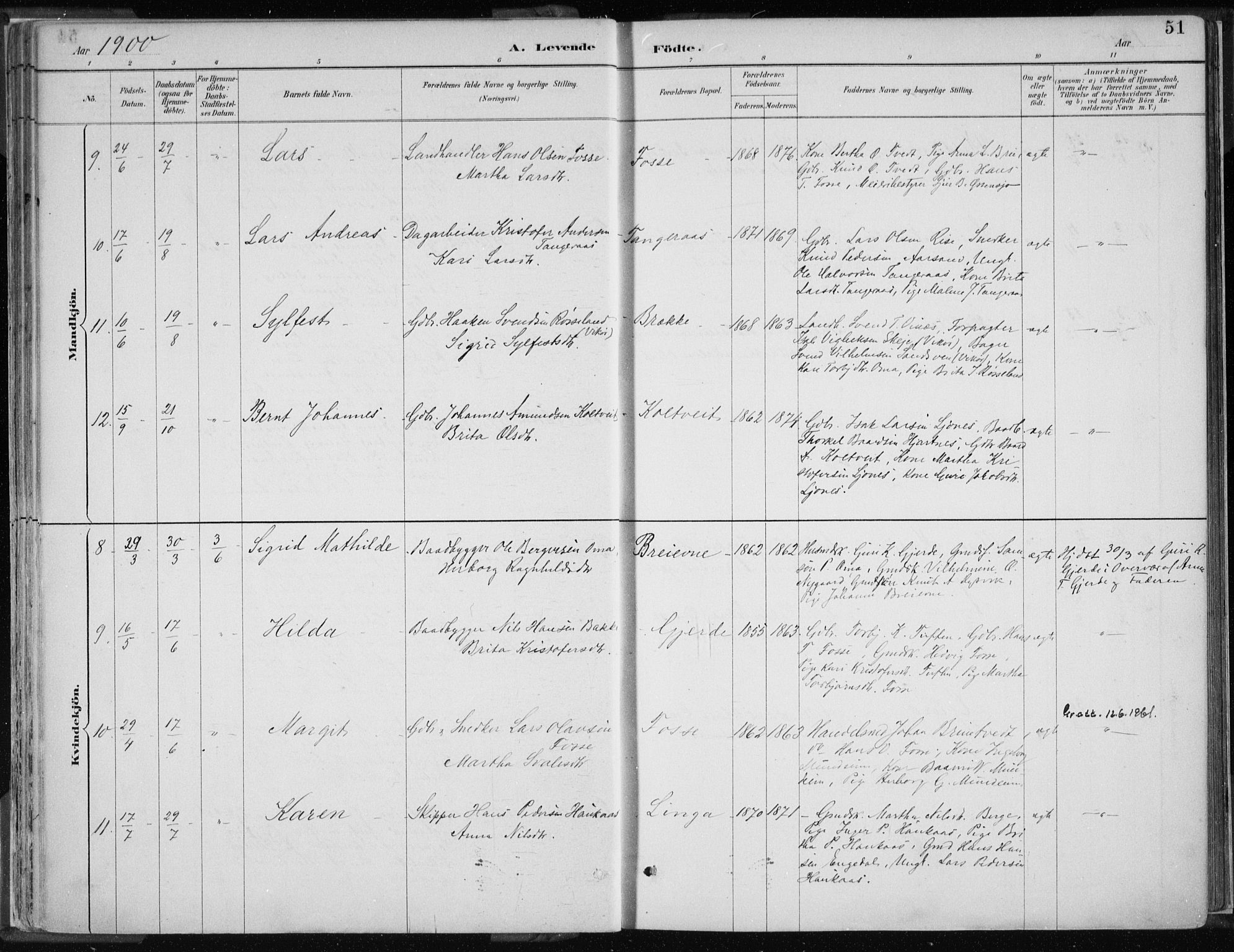 Strandebarm sokneprestembete, AV/SAB-A-78401/H/Haa: Ministerialbok nr. B  1, 1886-1908, s. 51