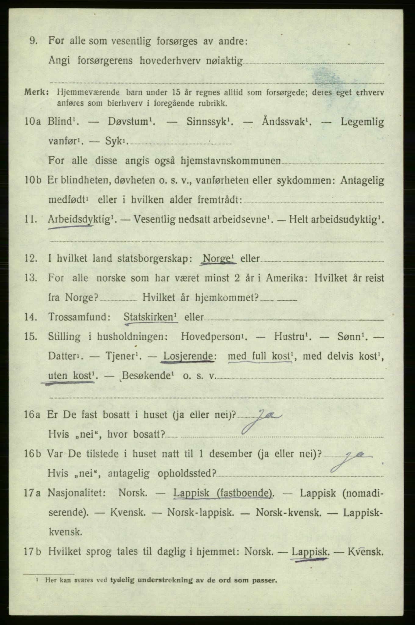 SATØ, Folketelling 1920 for 2017 Kvalsund herred, 1920, s. 2929