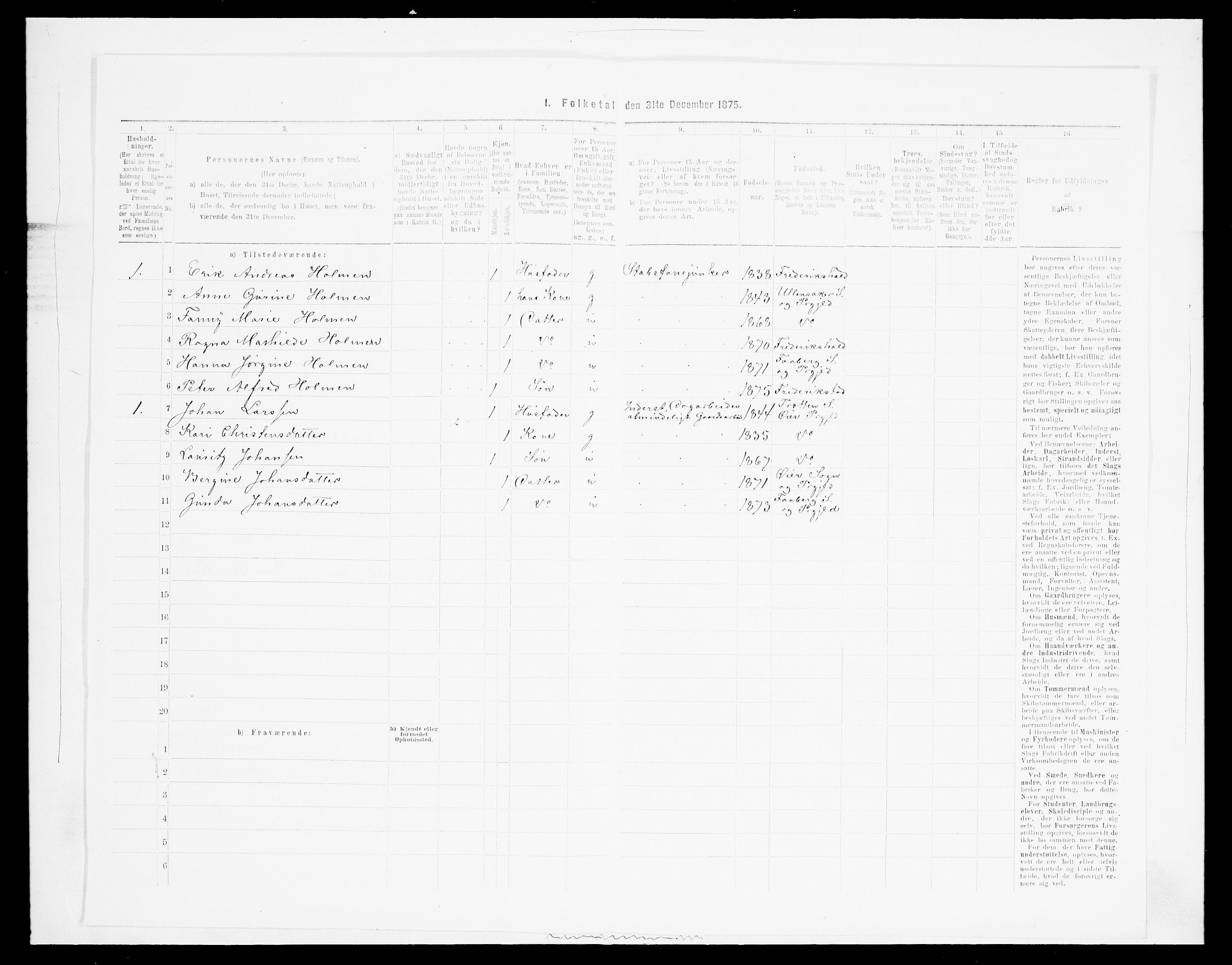 SAH, Folketelling 1875 for 0524L Fåberg prestegjeld, Fåberg sokn og Lillehammer landsokn, 1875, s. 1139