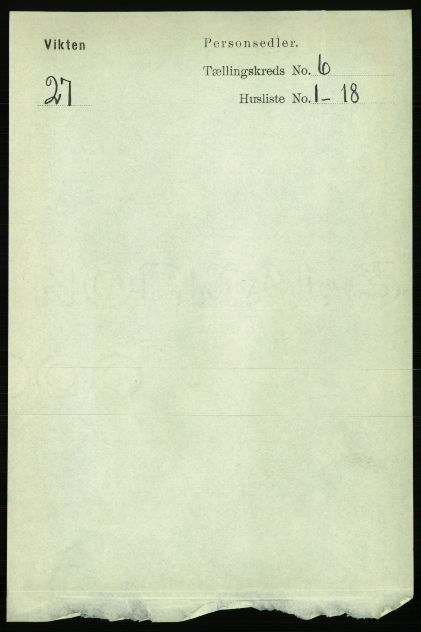 RA, Folketelling 1891 for 1750 Vikna herred, 1891, s. 3210