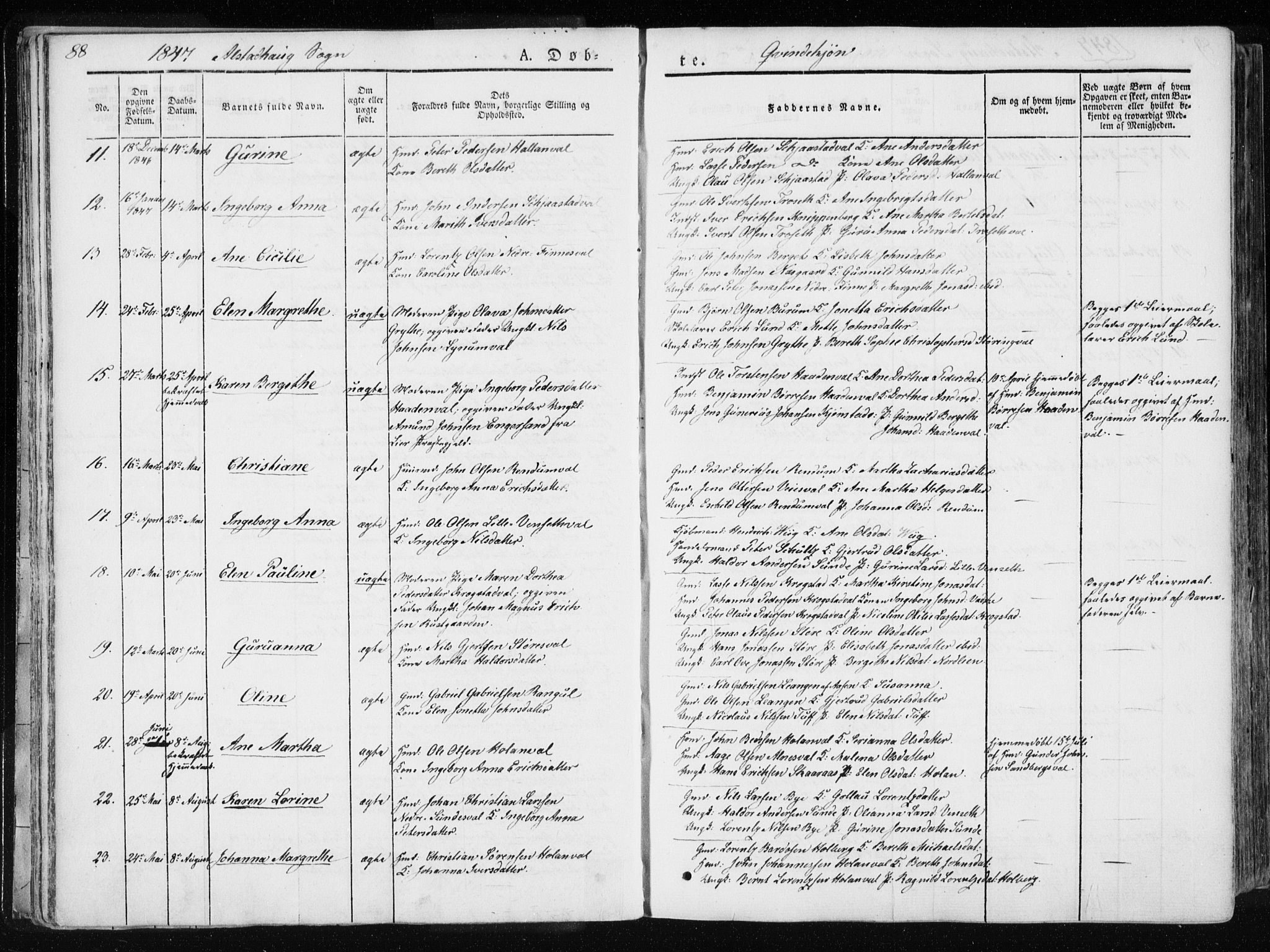 Ministerialprotokoller, klokkerbøker og fødselsregistre - Nord-Trøndelag, SAT/A-1458/717/L0154: Ministerialbok nr. 717A06 /1, 1836-1849, s. 88