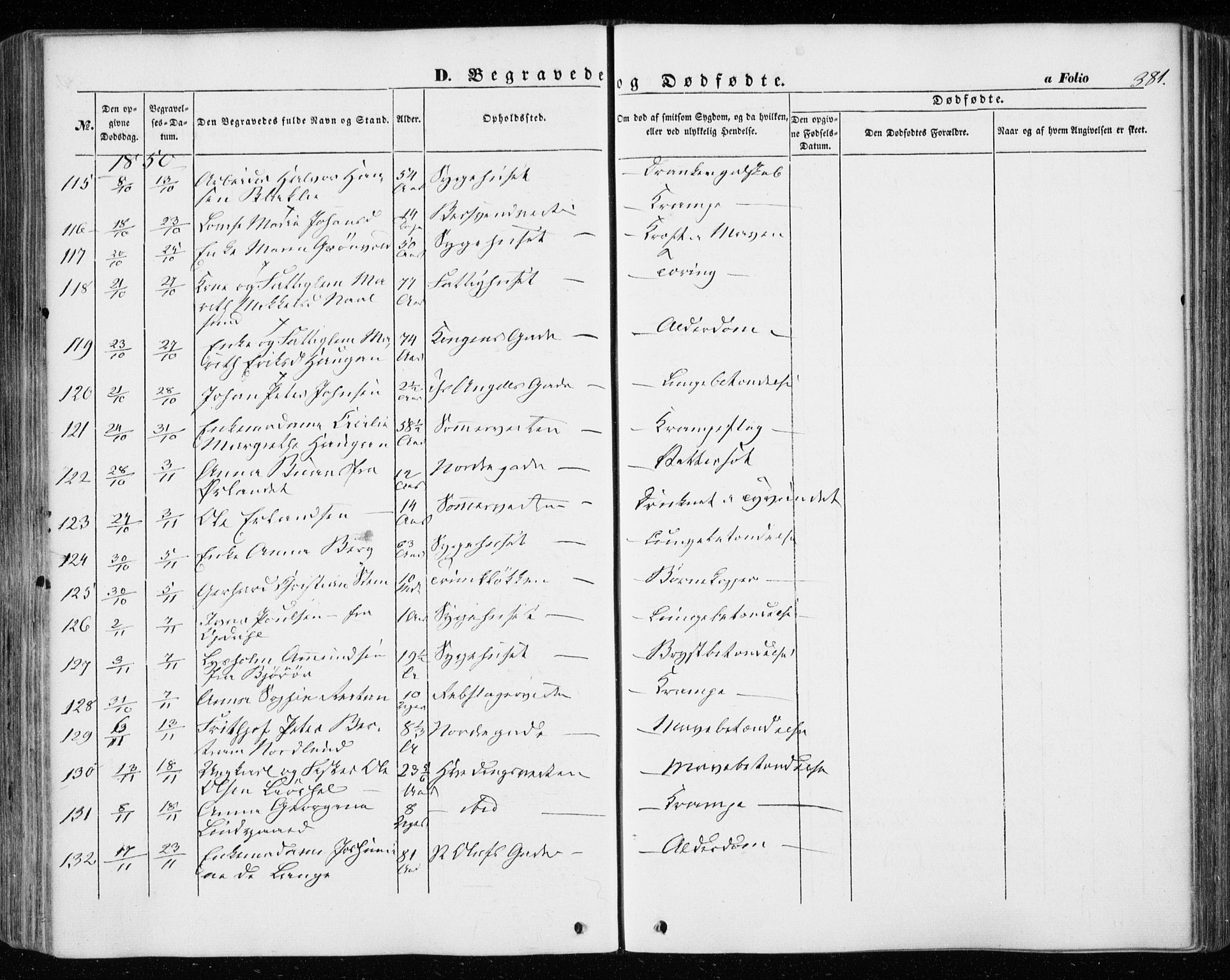 Ministerialprotokoller, klokkerbøker og fødselsregistre - Sør-Trøndelag, SAT/A-1456/601/L0051: Ministerialbok nr. 601A19, 1848-1857, s. 381