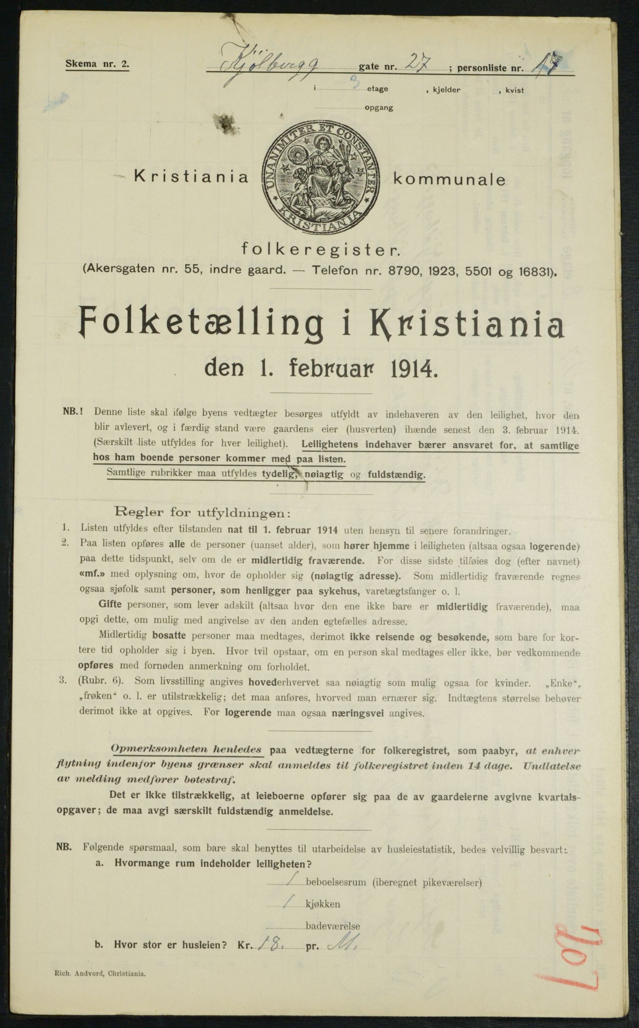 OBA, Kommunal folketelling 1.2.1914 for Kristiania, 1914, s. 51787