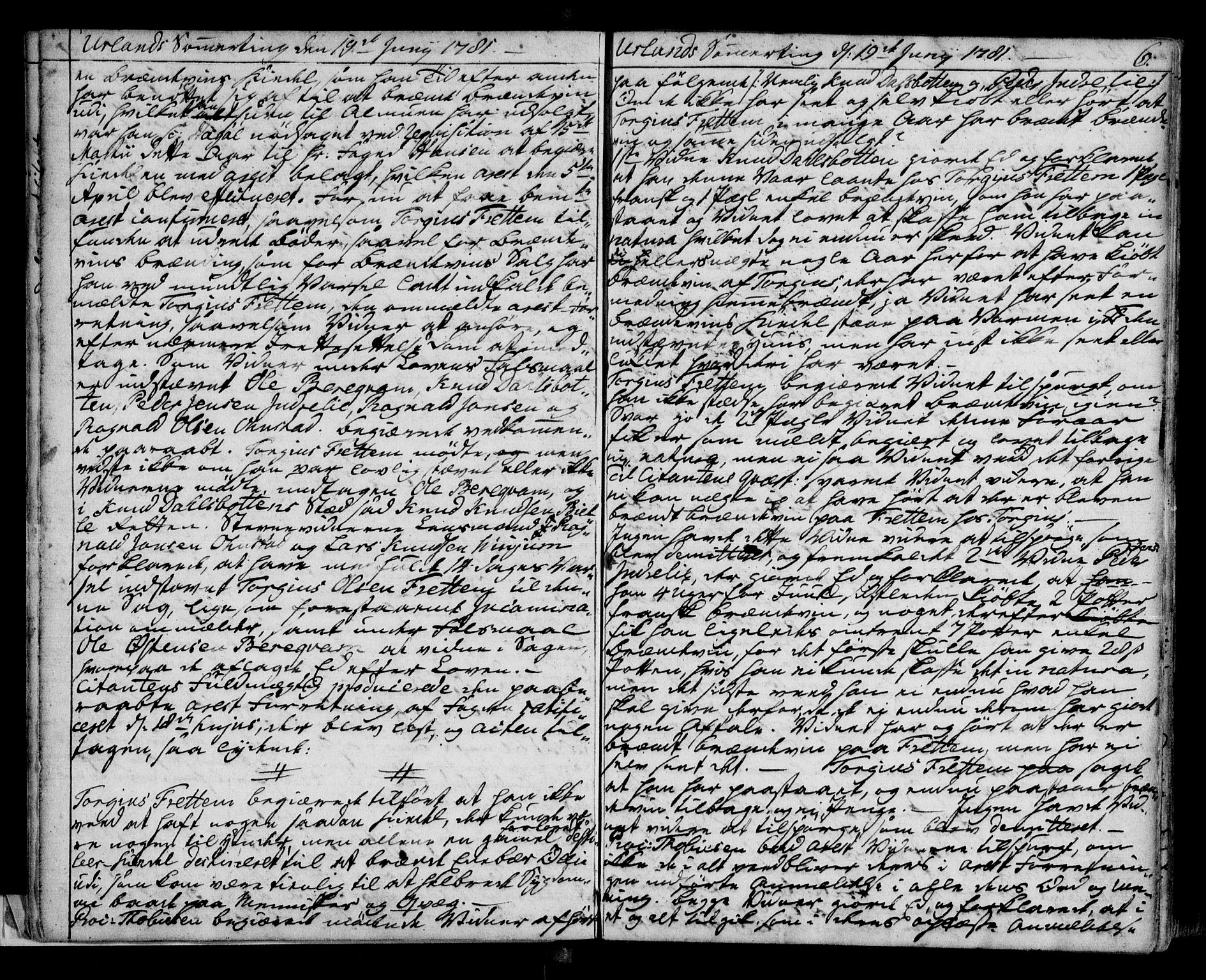 Ytre Sogn tingrett, AV/SAB-A-2601/1/F/Fa/L0041a: Tingbok (justisprotokoll), 1781-1784, s. 5b-6a