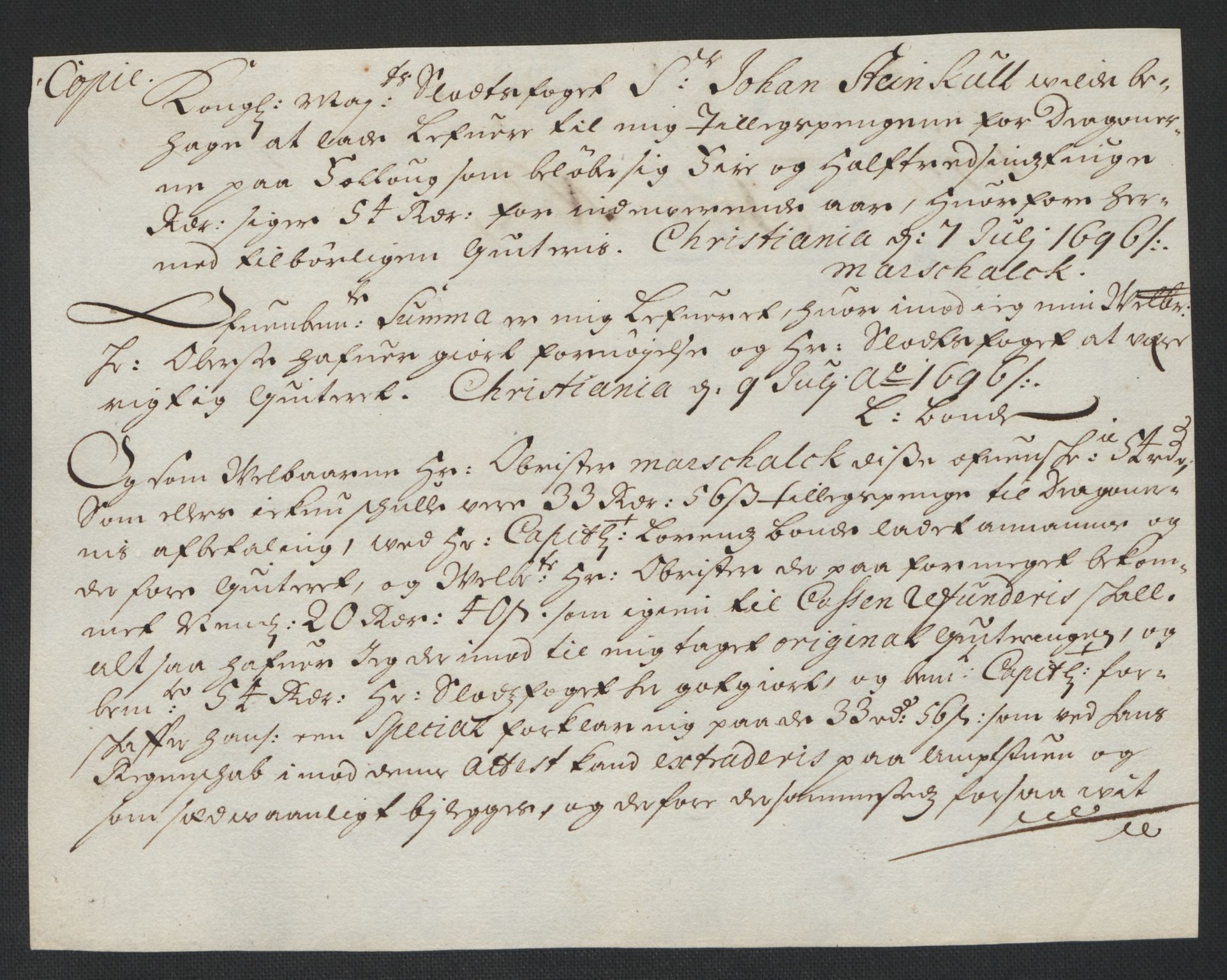 Rentekammeret inntil 1814, Reviderte regnskaper, Fogderegnskap, AV/RA-EA-4092/R10/L0440: Fogderegnskap Aker og Follo, 1696-1697, s. 199