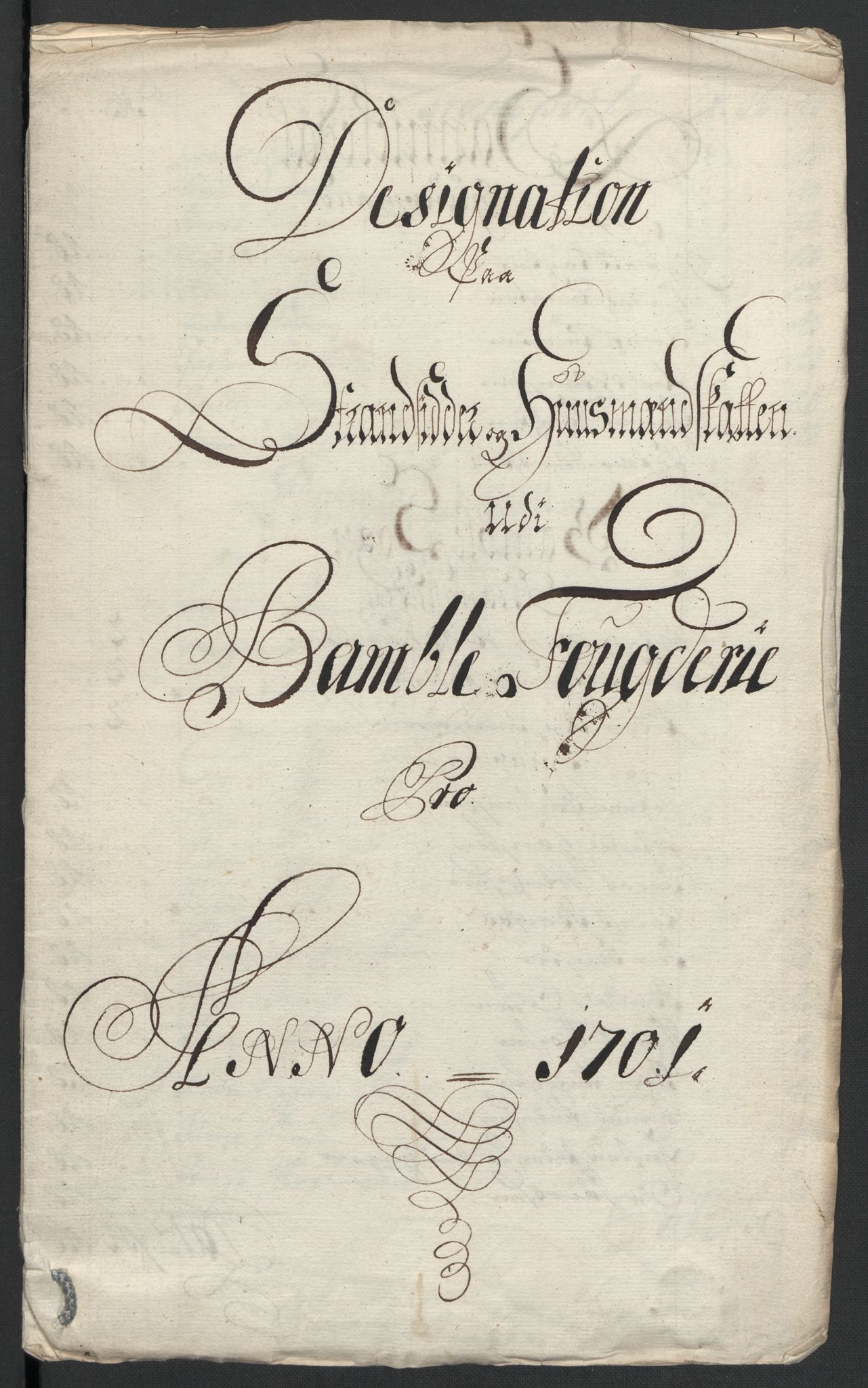 Rentekammeret inntil 1814, Reviderte regnskaper, Fogderegnskap, AV/RA-EA-4092/R36/L2105: Fogderegnskap Øvre og Nedre Telemark og Bamble, 1701, s. 179