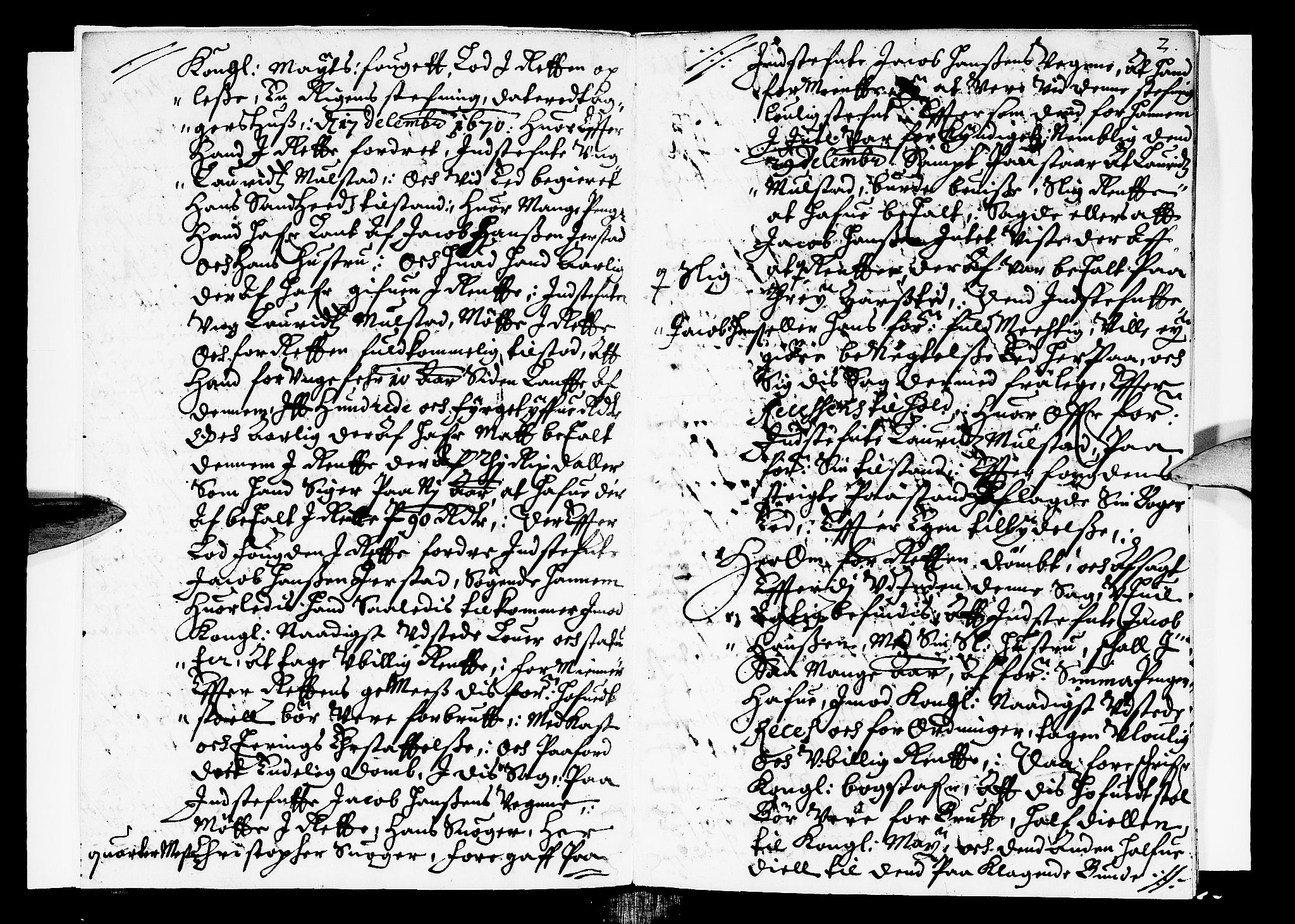Toten tingrett, SAH/TING-006/G/Gb/Gba/L0009: Tingbok, 1671-1672, s. 1b-2a