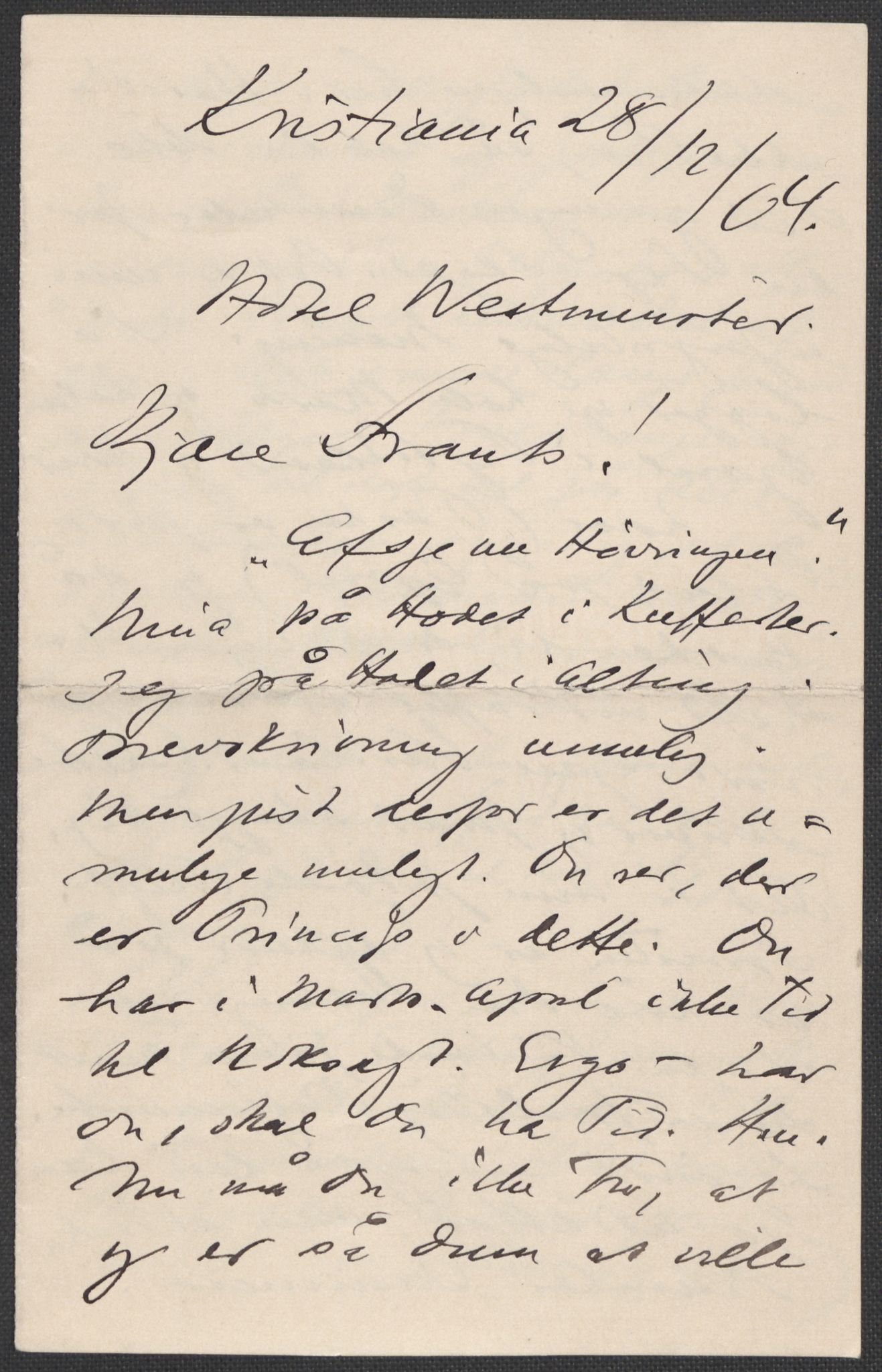 Beyer, Frants, RA/PA-0132/F/L0001: Brev fra Edvard Grieg til Frantz Beyer og "En del optegnelser som kan tjene til kommentar til brevene" av Marie Beyer, 1872-1907, s. 780