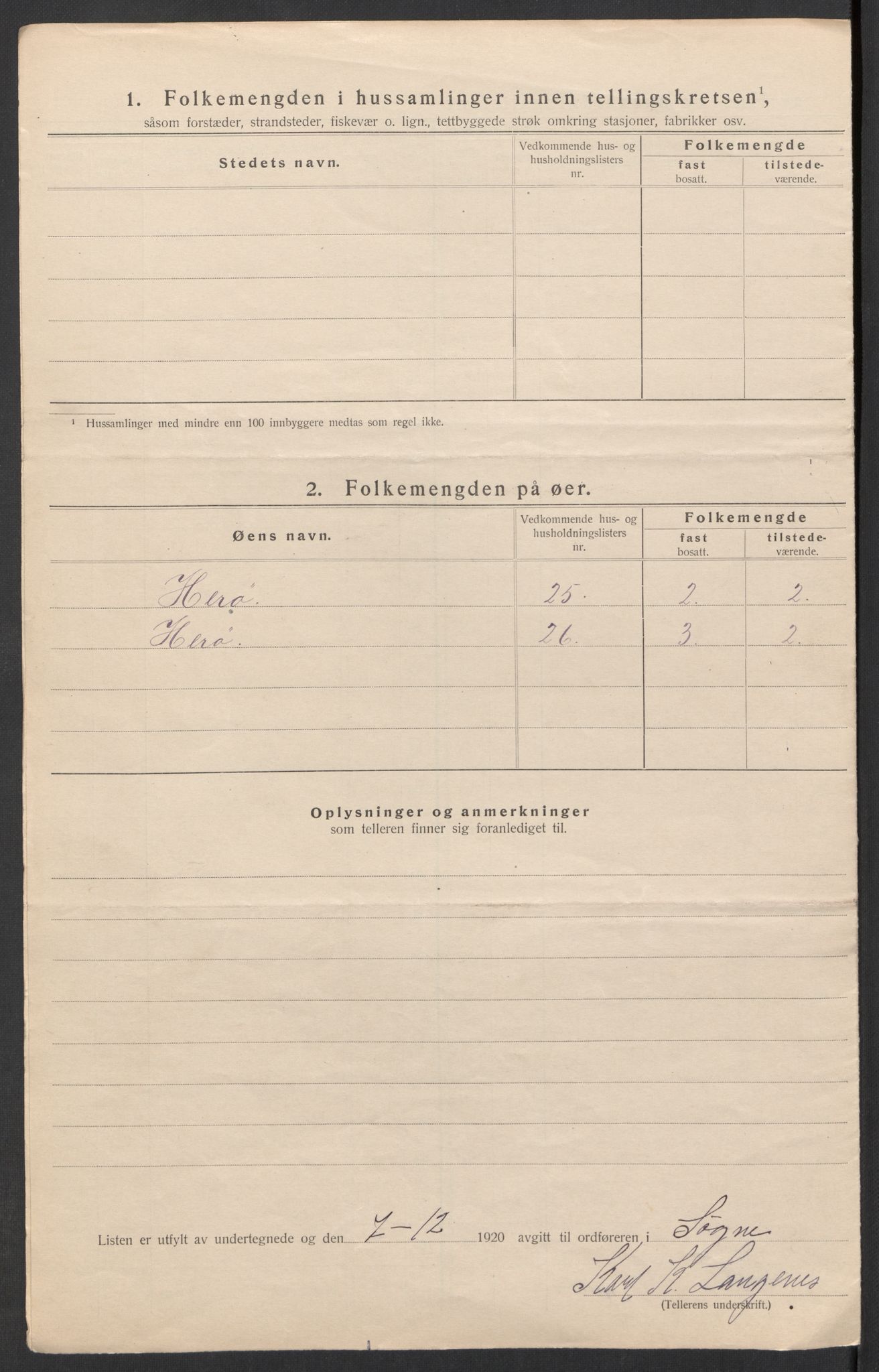 SAK, Folketelling 1920 for 1018 Søgne herred, 1920, s. 13