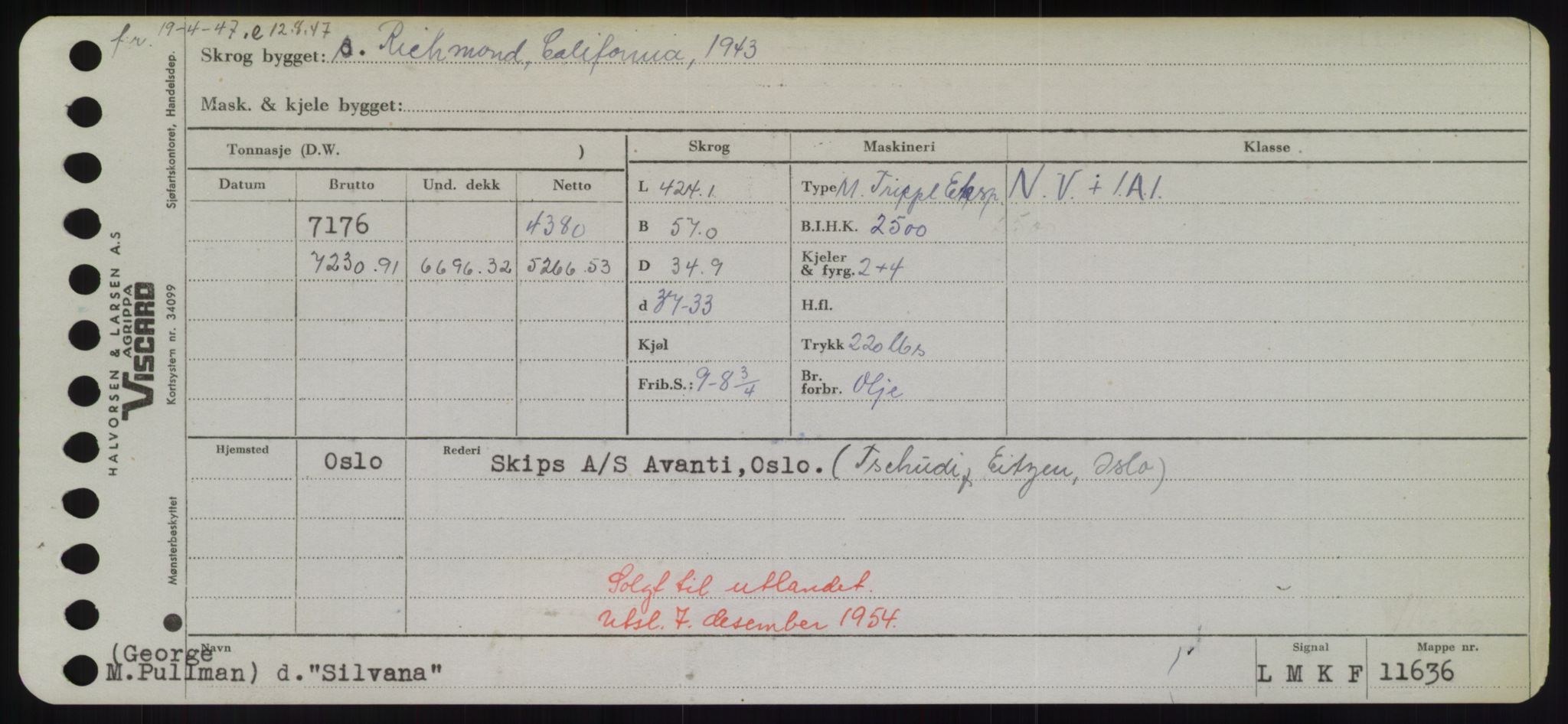 Sjøfartsdirektoratet med forløpere, Skipsmålingen, AV/RA-S-1627/H/Hd/L0033: Fartøy, Sevi-Sjø, s. 163