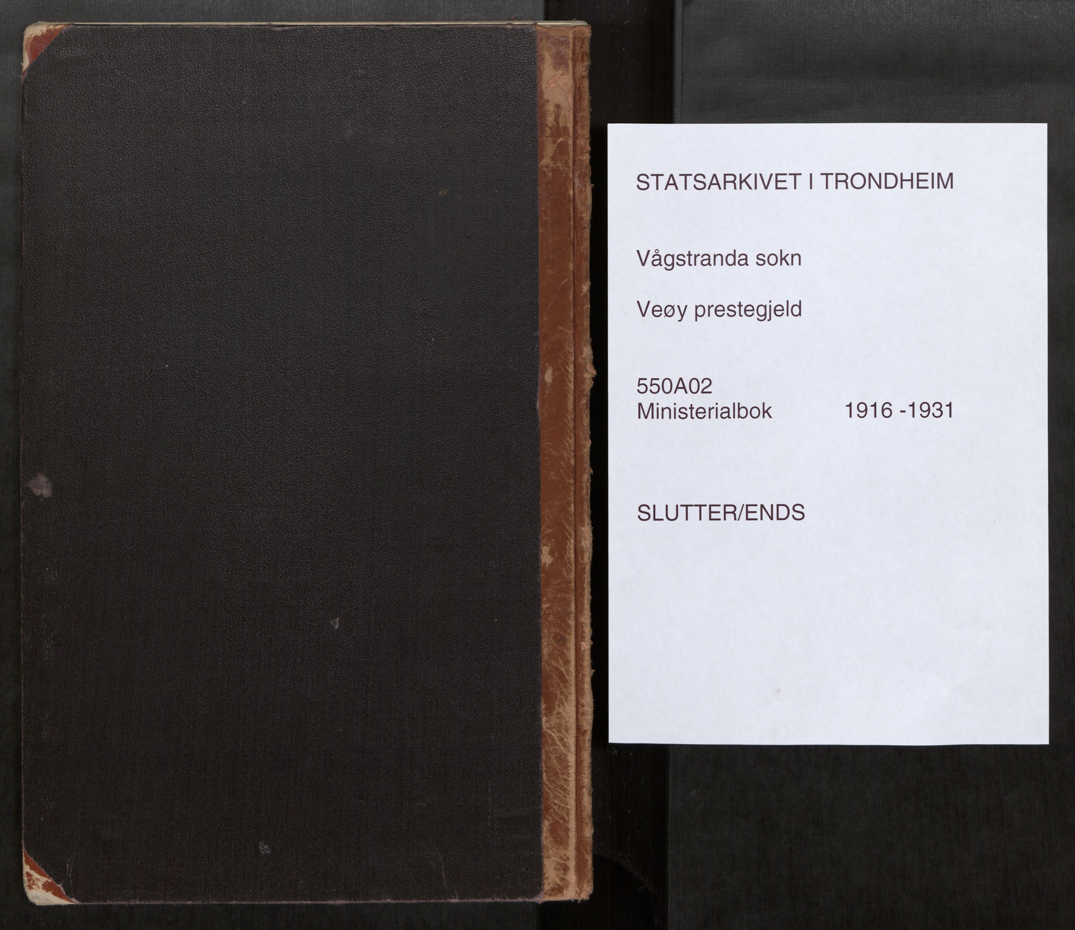 Ministerialprotokoller, klokkerbøker og fødselsregistre - Møre og Romsdal, SAT/A-1454/550/L0622: Ministerialbok nr. 550A02, 1916-1931