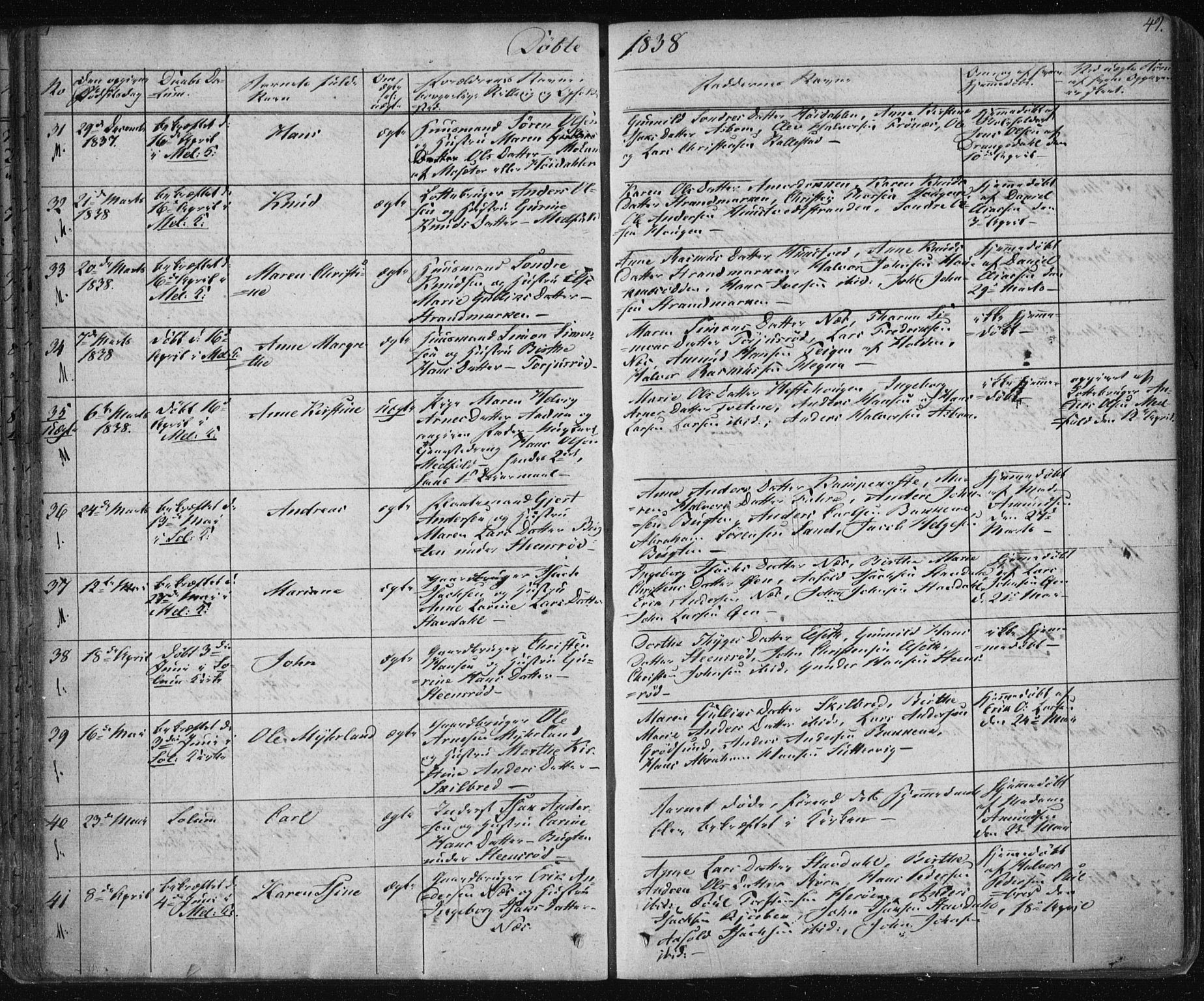 Solum kirkebøker, SAKO/A-306/F/Fa/L0005: Ministerialbok nr. I 5, 1833-1843, s. 49