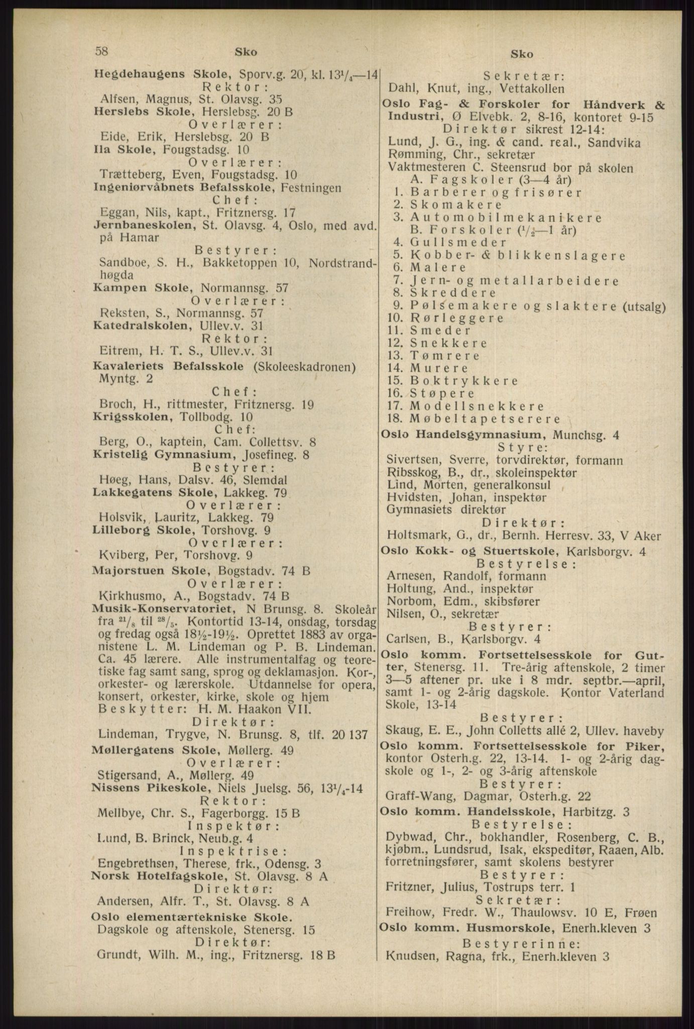 Kristiania/Oslo adressebok, PUBL/-, 1934, s. 58