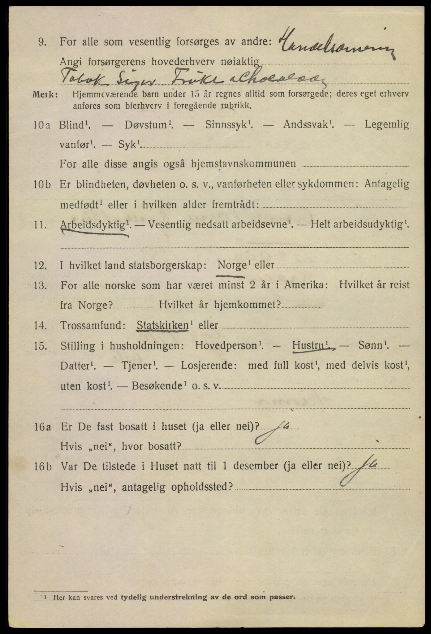 SAKO, Folketelling 1920 for 0801 Kragerø kjøpstad, 1920, s. 5484