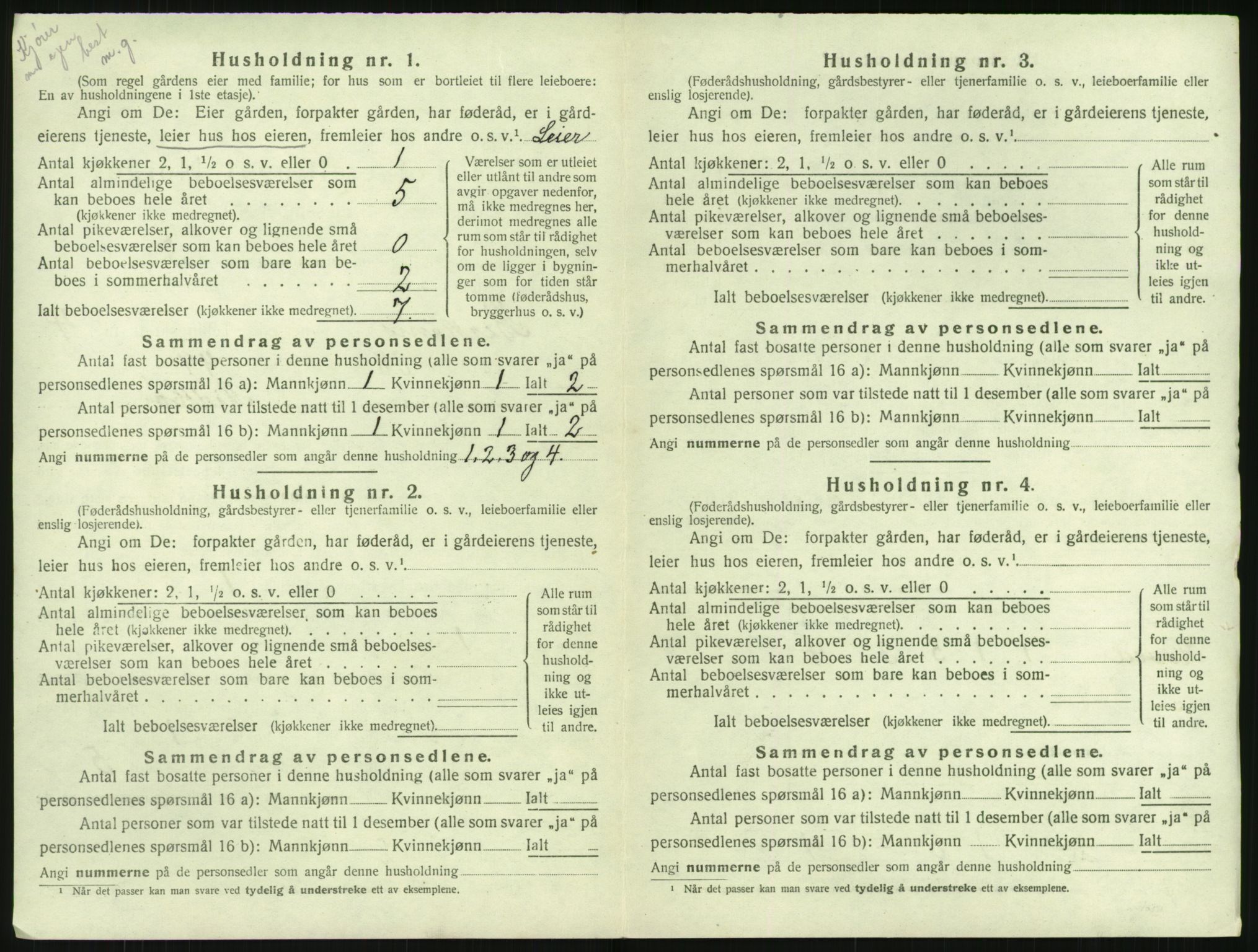 SAK, Folketelling 1920 for 0928 Birkenes herred, 1920, s. 252