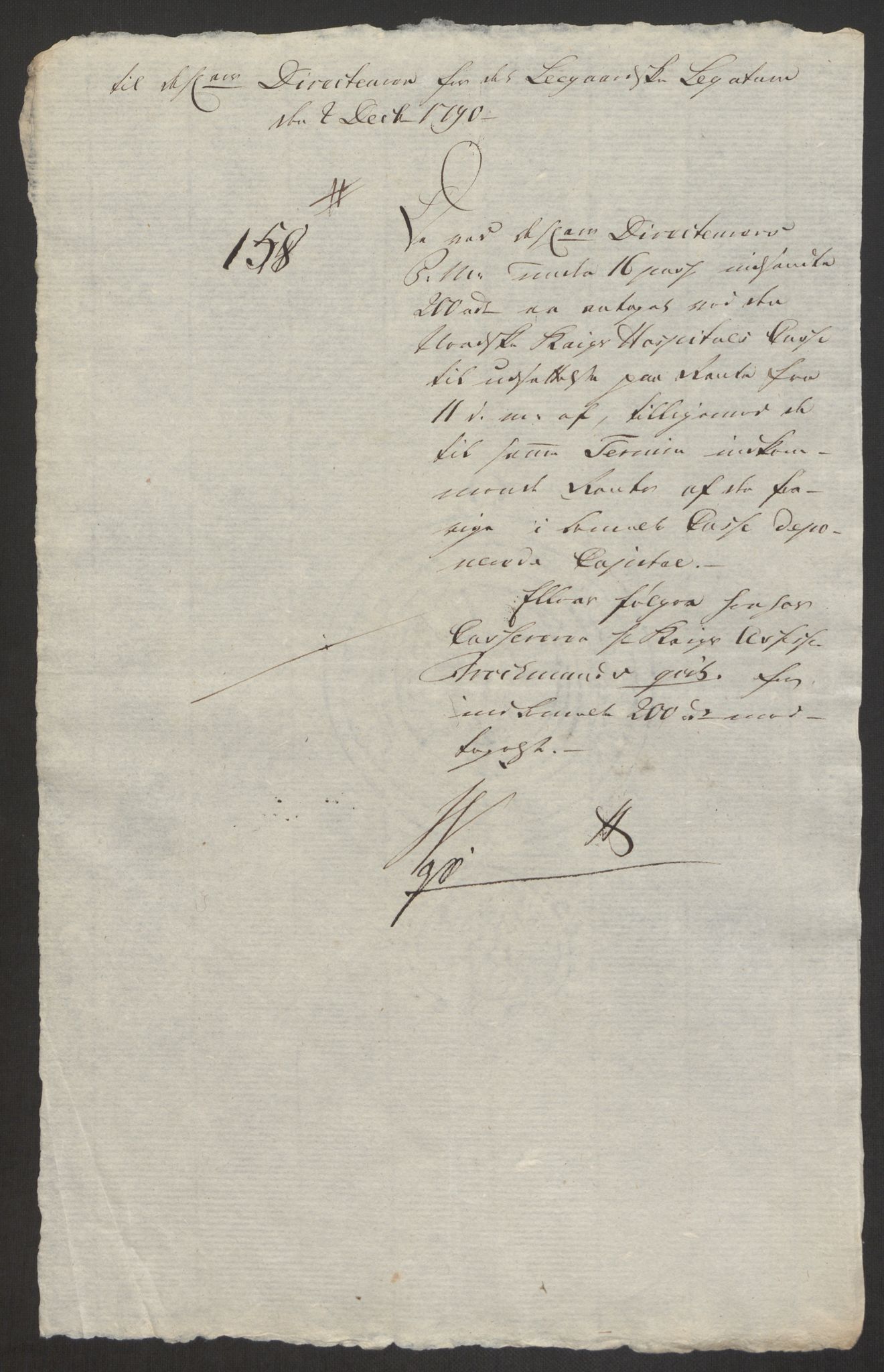 Forsvaret, Den norske kvesthuskasse/krigshospitalkasse, AV/RA-RAFA-1887/F/Fa/L0008: Konsepter, 1790-1793, s. 308