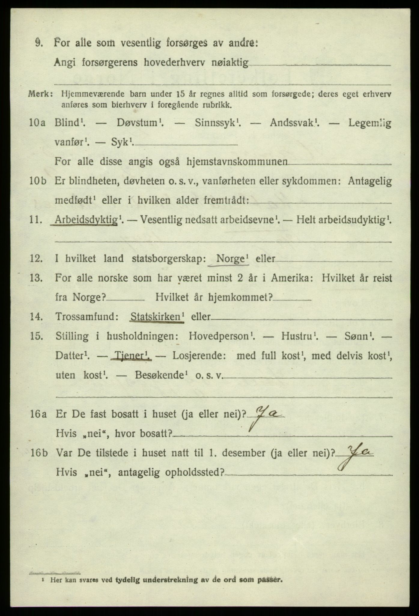 SAB, Folketelling 1920 for 1254 Hamre herred, 1920, s. 3430