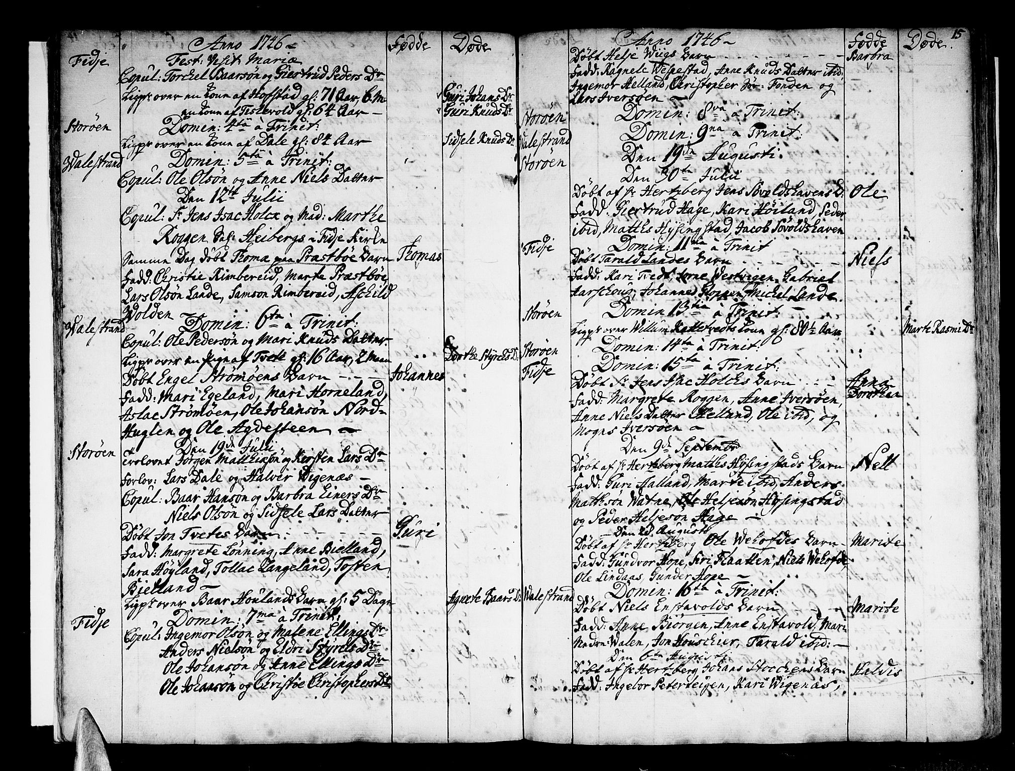Stord sokneprestembete, SAB/A-78201/H/Haa: Ministerialbok nr. A 2, 1744-1777, s. 15