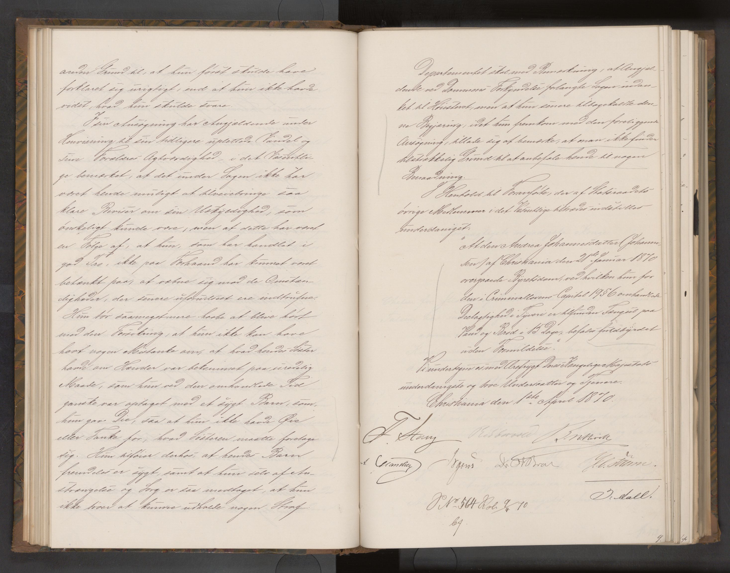 Statsrådsavdelingen i Stockholm, AV/RA-S-1003/D/Da/L0515: Regjeringsinnstillinger nr. 451-600, 1870