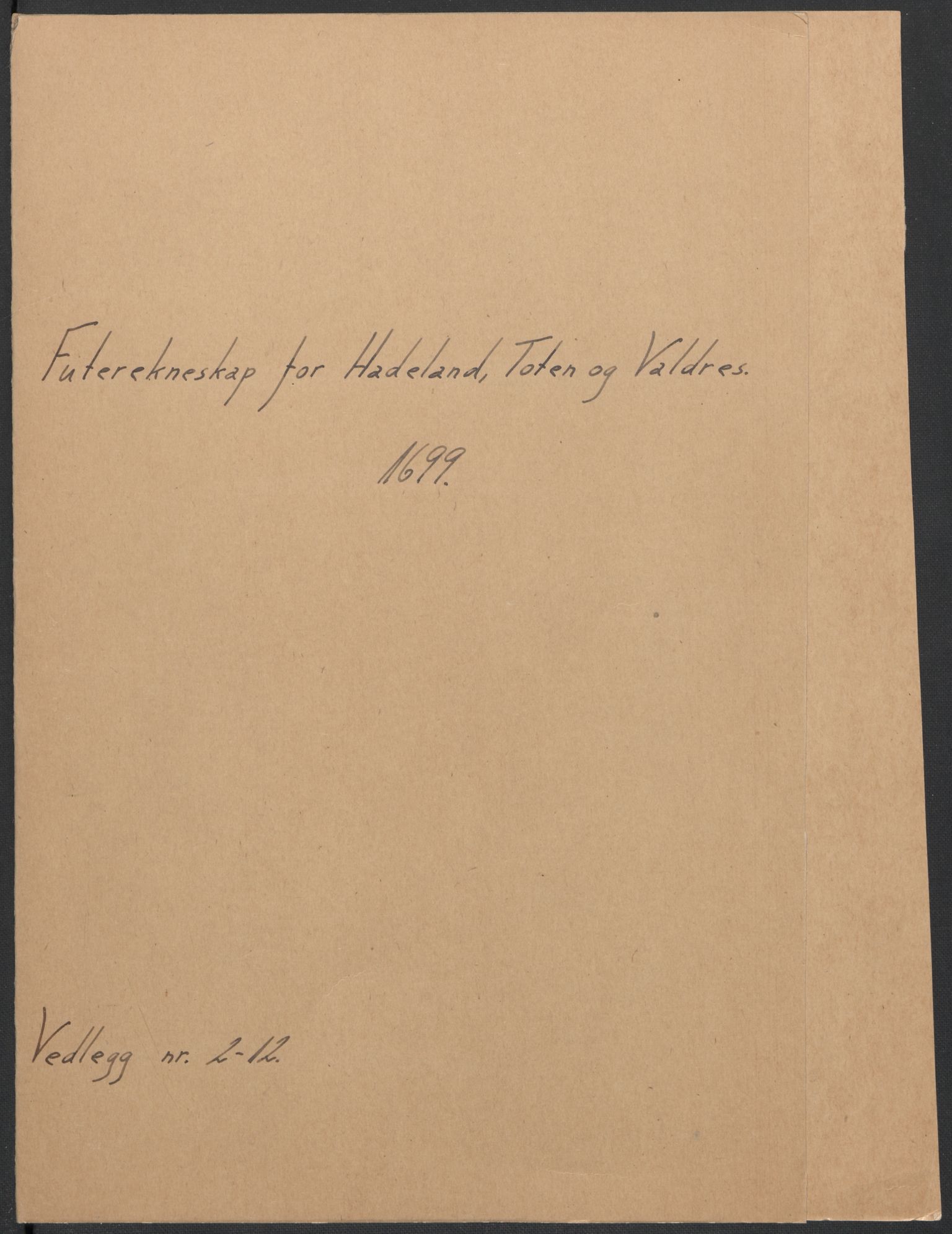 Rentekammeret inntil 1814, Reviderte regnskaper, Fogderegnskap, RA/EA-4092/R18/L1297: Fogderegnskap Hadeland, Toten og Valdres, 1699, s. 263