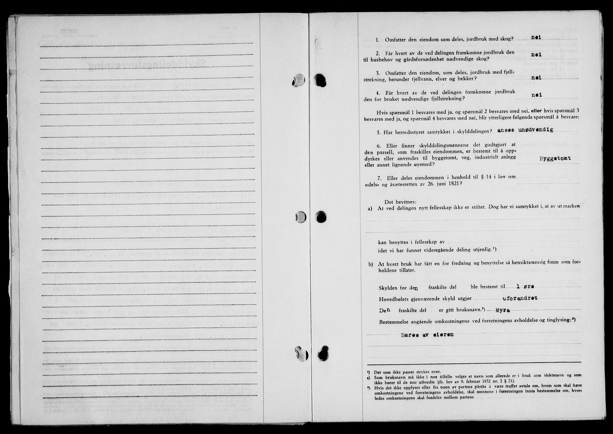 Lofoten sorenskriveri, SAT/A-0017/1/2/2C/L0021a: Pantebok nr. 21a, 1949-1949, Dagboknr: 1305/1949