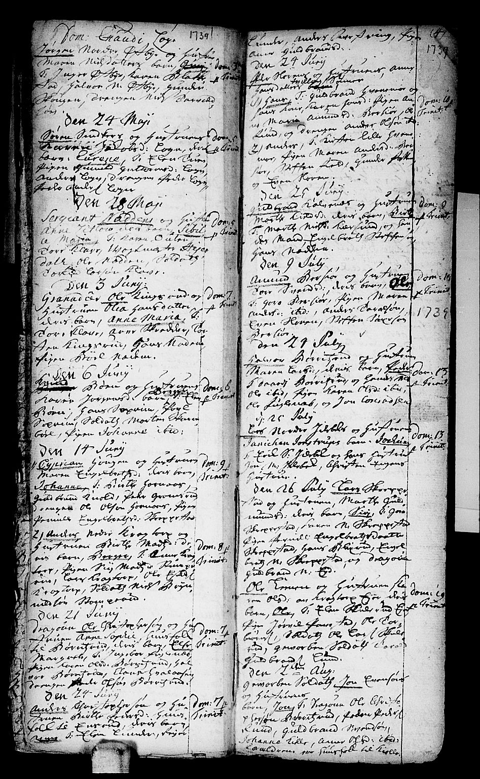 Høland prestekontor Kirkebøker, AV/SAO-A-10346a/F/Fa/L0003: Ministerialbok nr. I 3, 1739-1756, s. 3b-4a