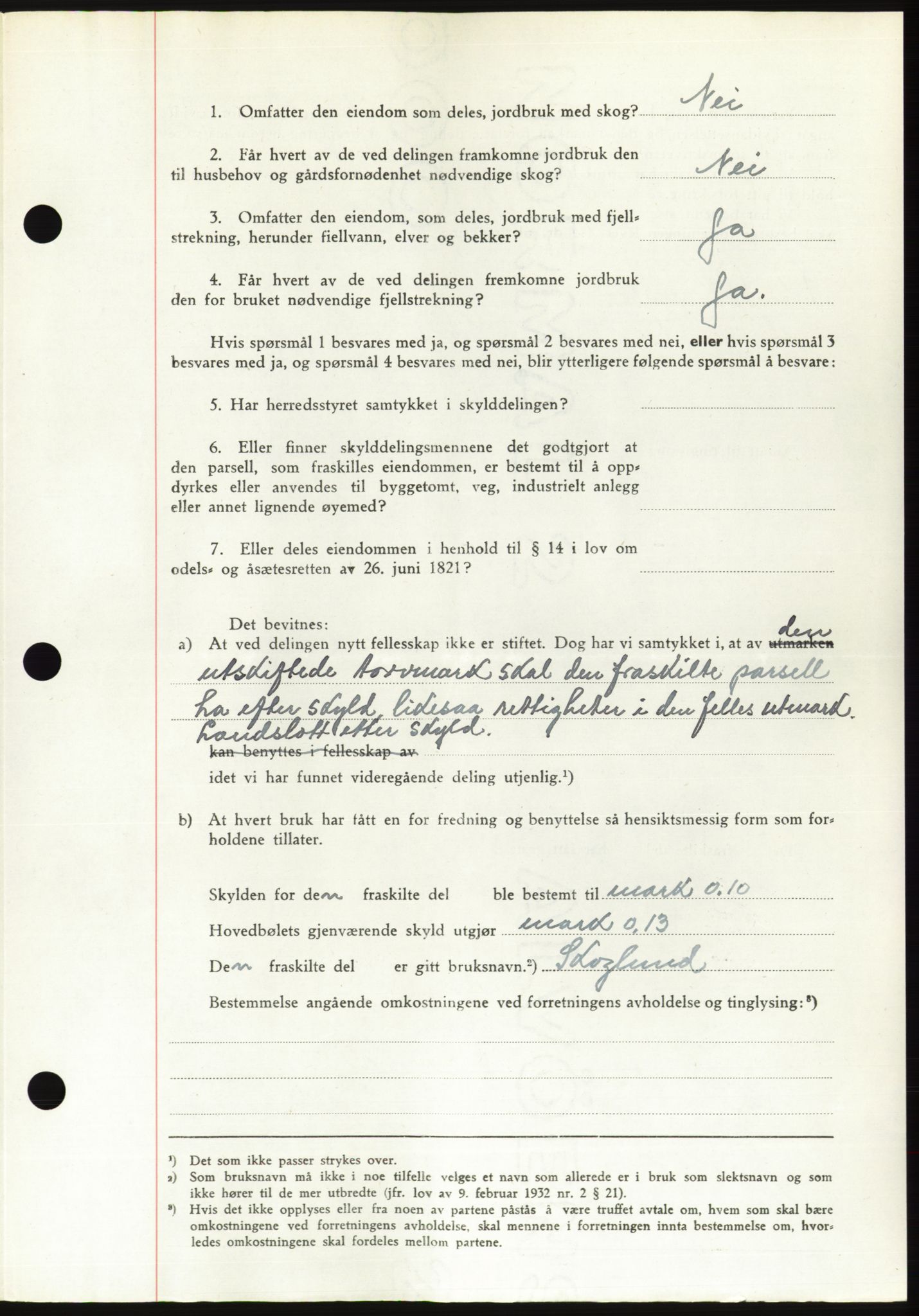 Søre Sunnmøre sorenskriveri, SAT/A-4122/1/2/2C/L0081: Pantebok nr. 7A, 1947-1948, Dagboknr: 1853/1947