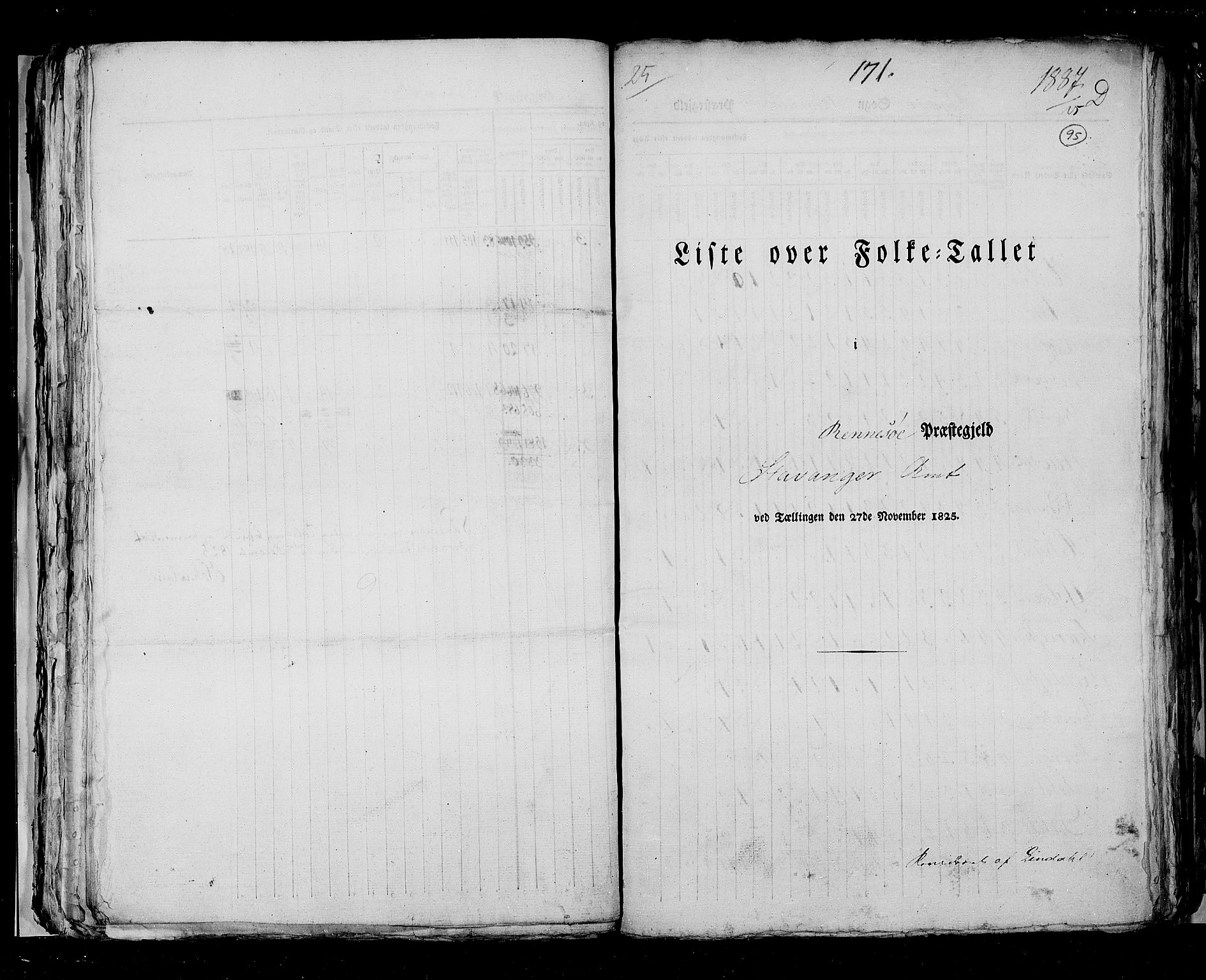 RA, Folketellingen 1825, bind 12: Stavanger amt, 1825, s. 95