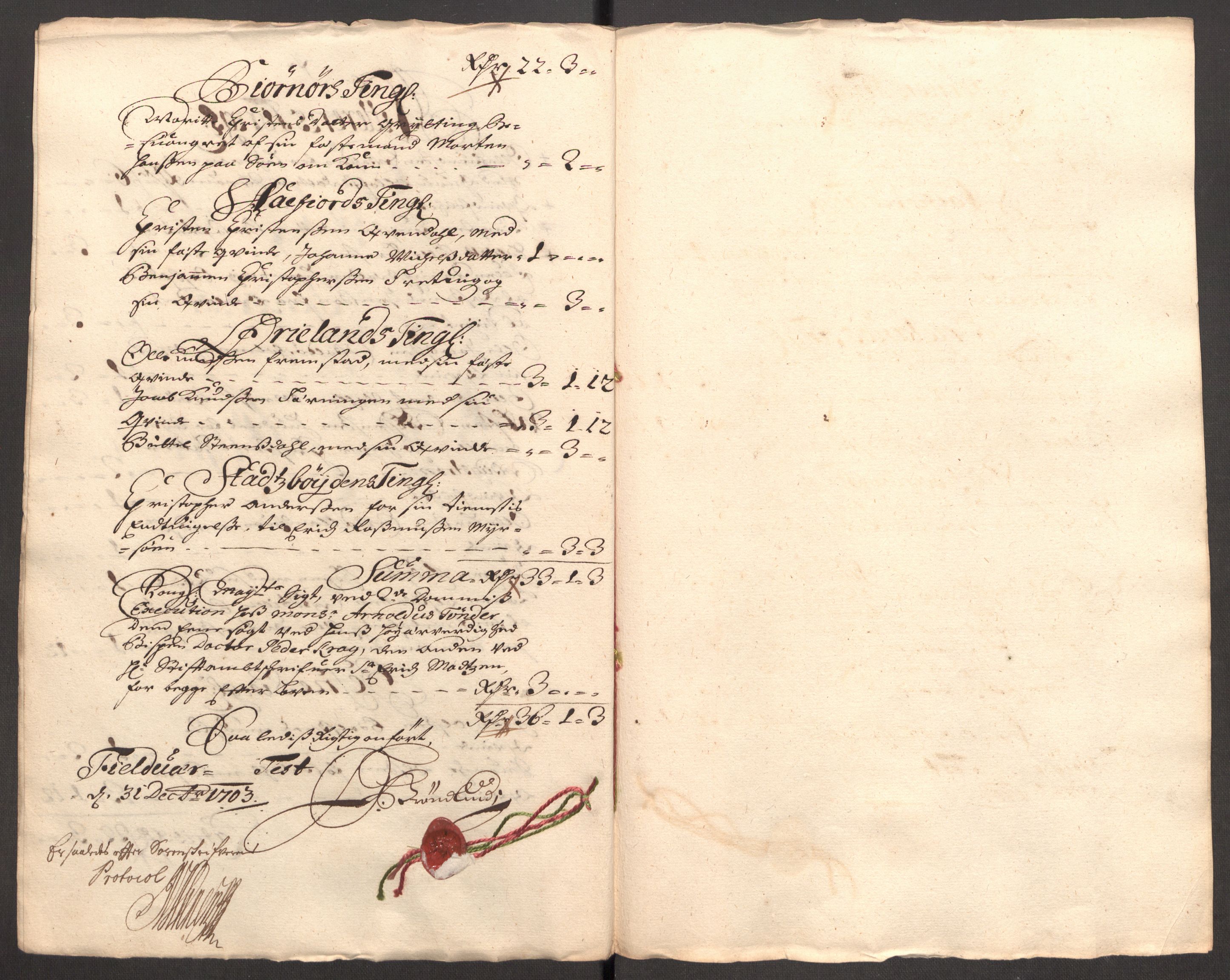 Rentekammeret inntil 1814, Reviderte regnskaper, Fogderegnskap, RA/EA-4092/R57/L3855: Fogderegnskap Fosen, 1702-1703, s. 237