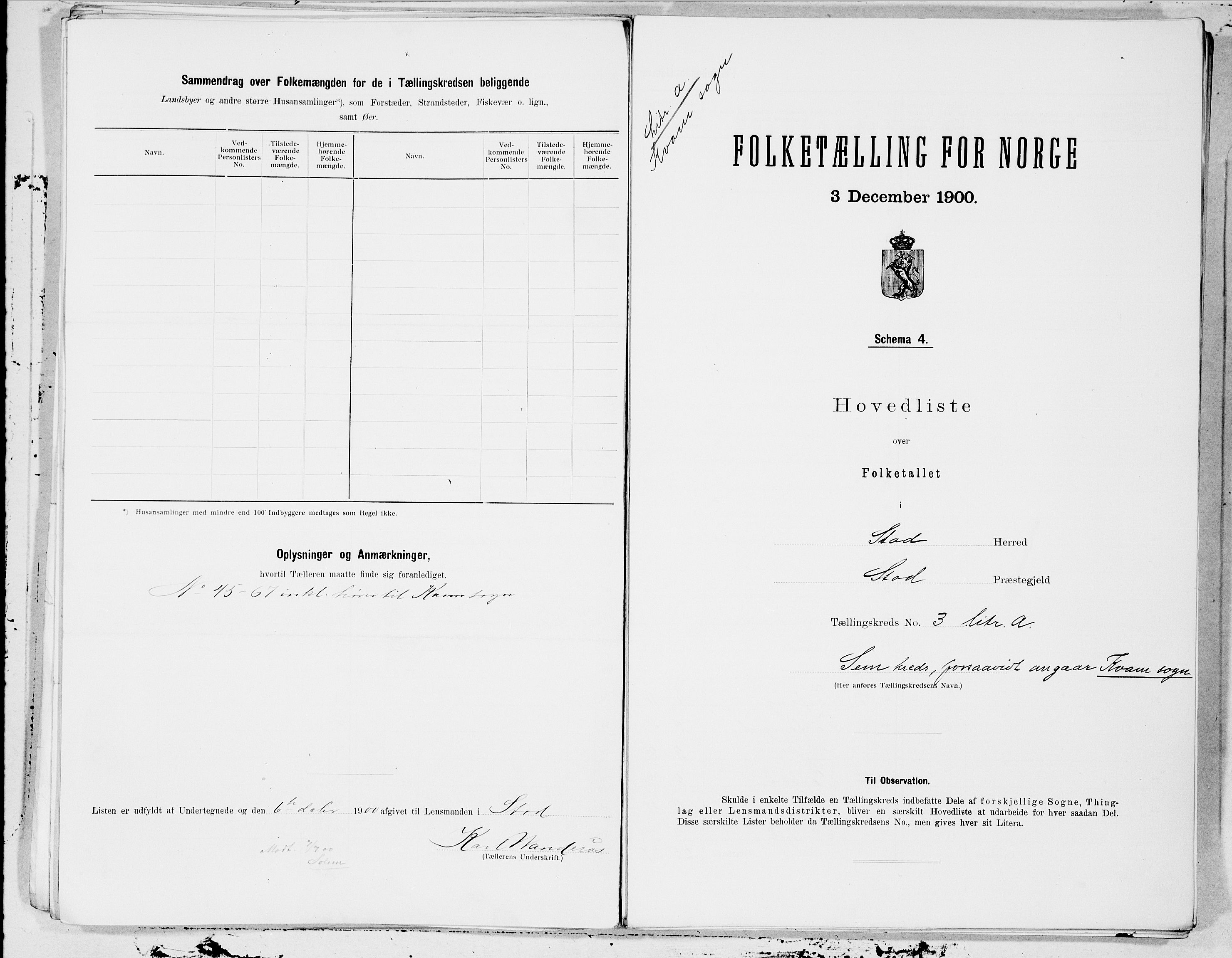 SAT, Folketelling 1900 for 1734 Stod herred, 1900, s. 8