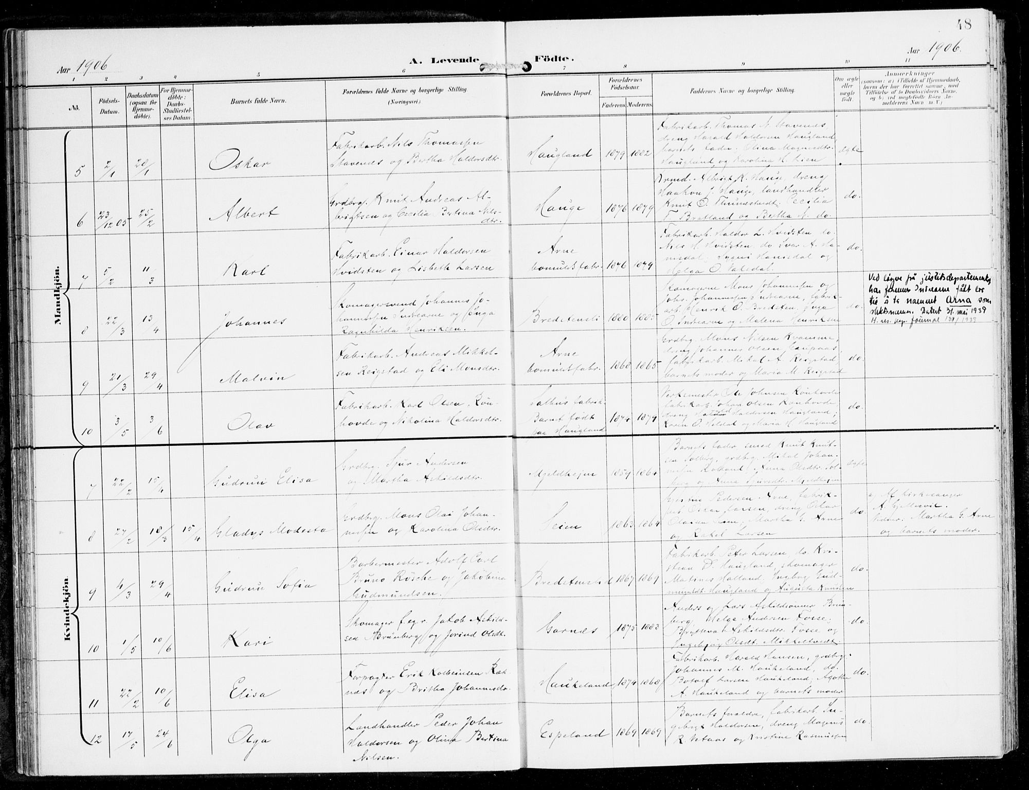 Haus sokneprestembete, AV/SAB-A-75601/H/Haa: Ministerialbok nr. D 2, 1899-1912, s. 48