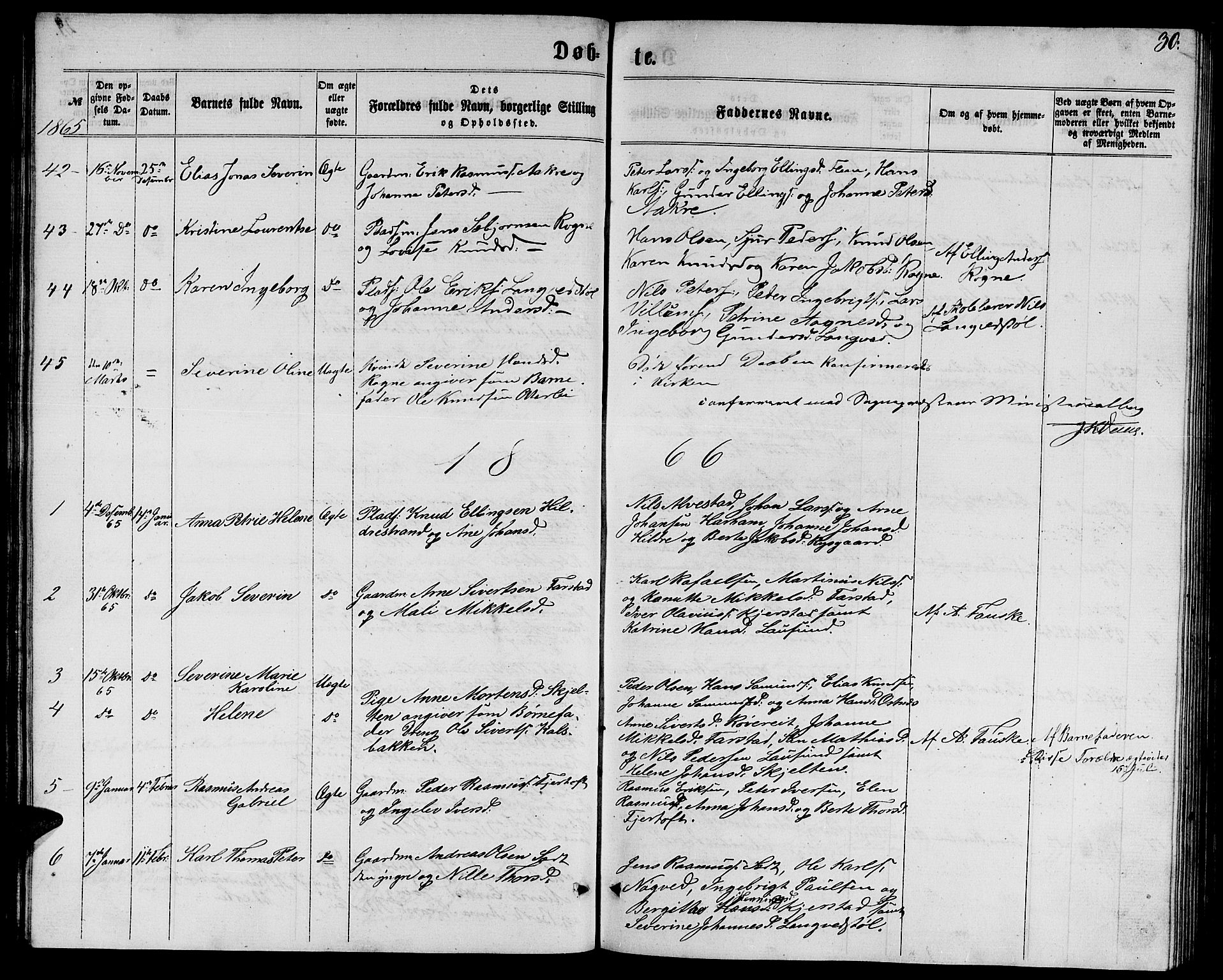 Ministerialprotokoller, klokkerbøker og fødselsregistre - Møre og Romsdal, AV/SAT-A-1454/536/L0508: Klokkerbok nr. 536C03, 1860-1870, s. 30