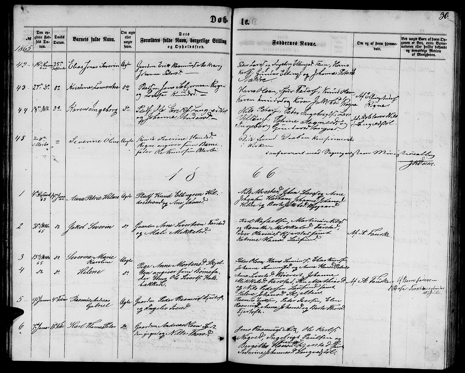 Ministerialprotokoller, klokkerbøker og fødselsregistre - Møre og Romsdal, AV/SAT-A-1454/536/L0508: Klokkerbok nr. 536C03, 1860-1870, s. 30